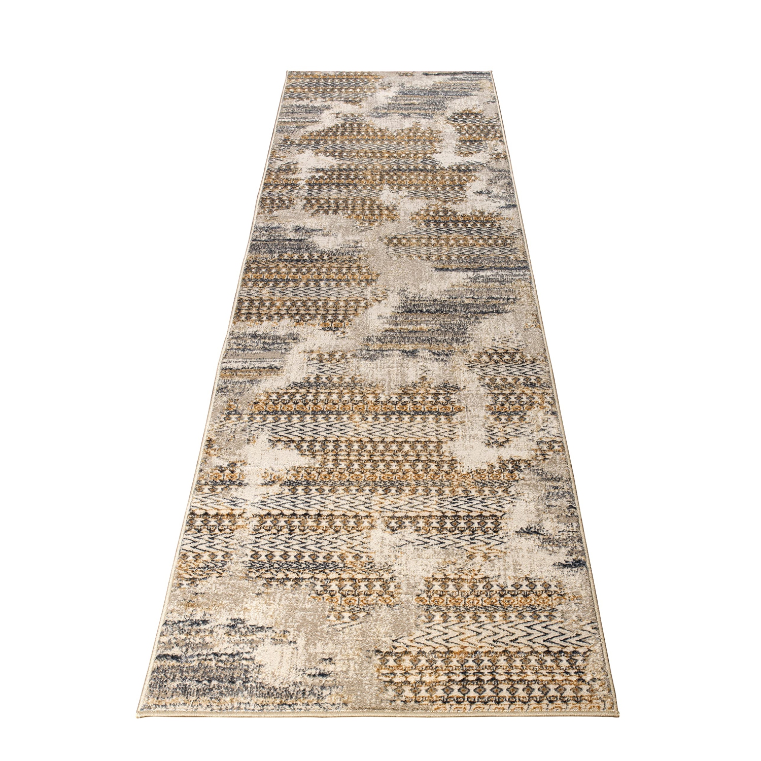 La Dole Rugs Transitional Abstract Rustic Contemporary Runner Rug - Premium Durable Carpet for Living Room, Entrance, and Hallway - Multi, 3x5
