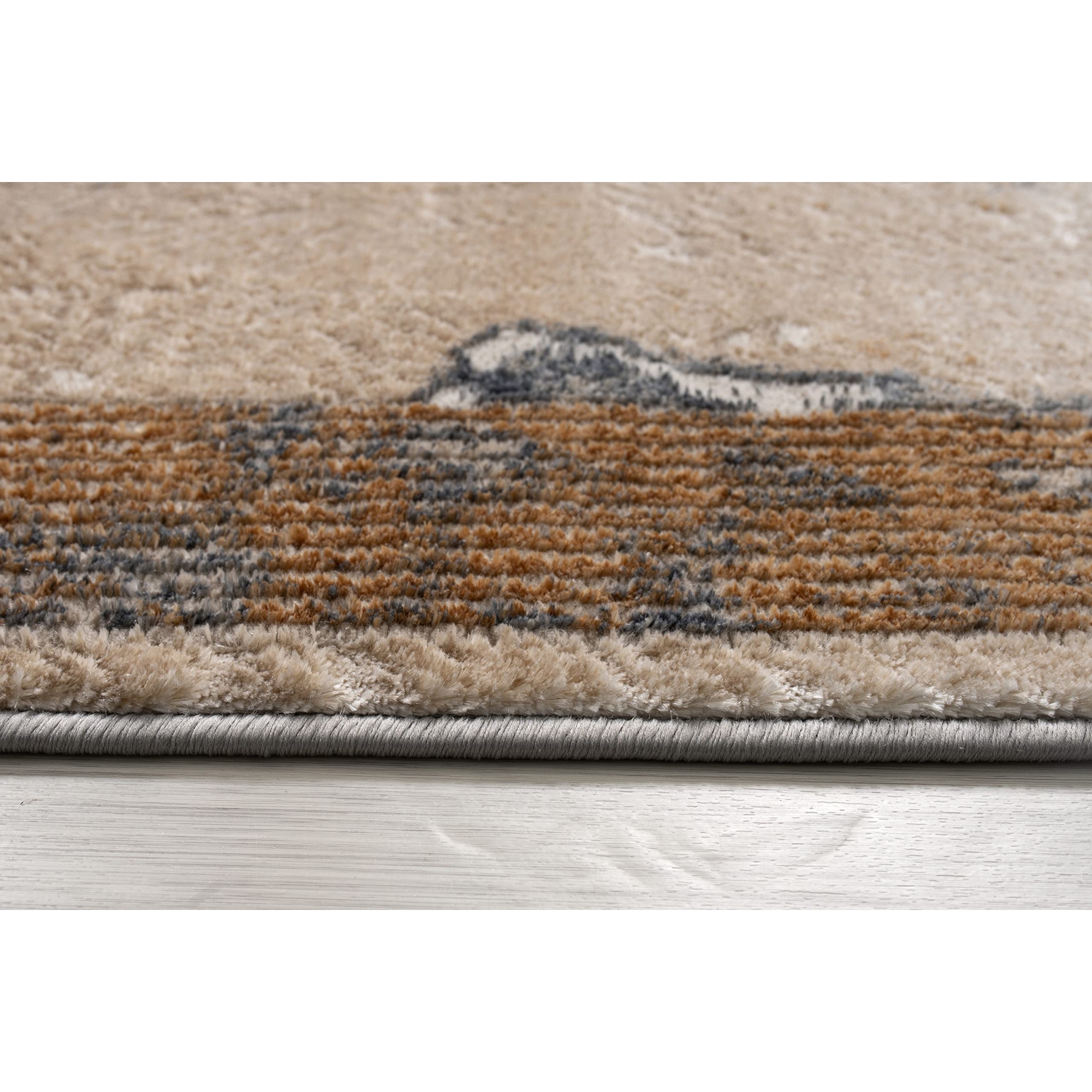 La Dole Rugs Contemporary Marble Pattern Bordered Abstract Modern Runner Rug - Premium Durable Carpet for Living Room, Entrance, and Hallway - Multi,