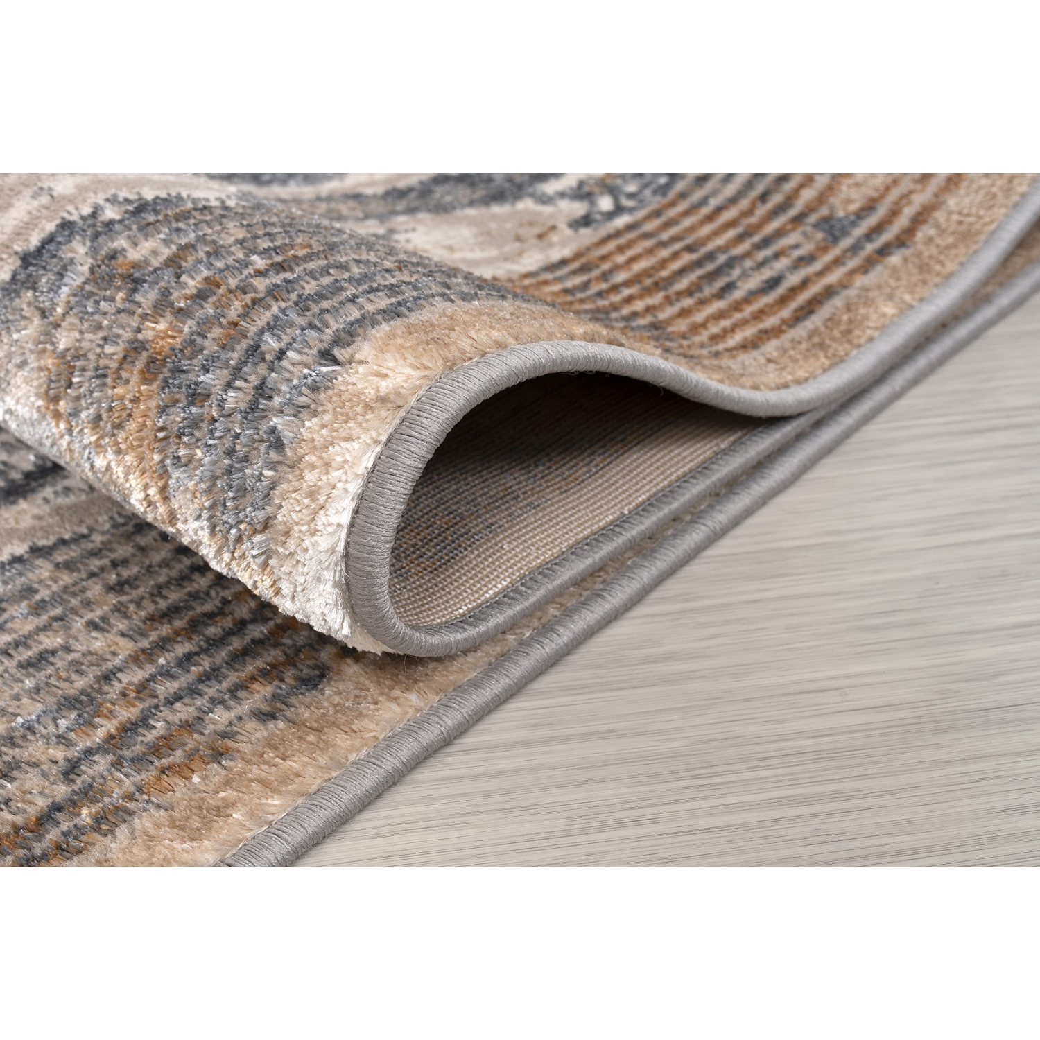 La Dole Rugs Contemporary Marble Pattern Bordered Abstract Modern Area Rug - Premium Durable Carpet for Living Room, Bedroom, and Office - Multi, 8x10