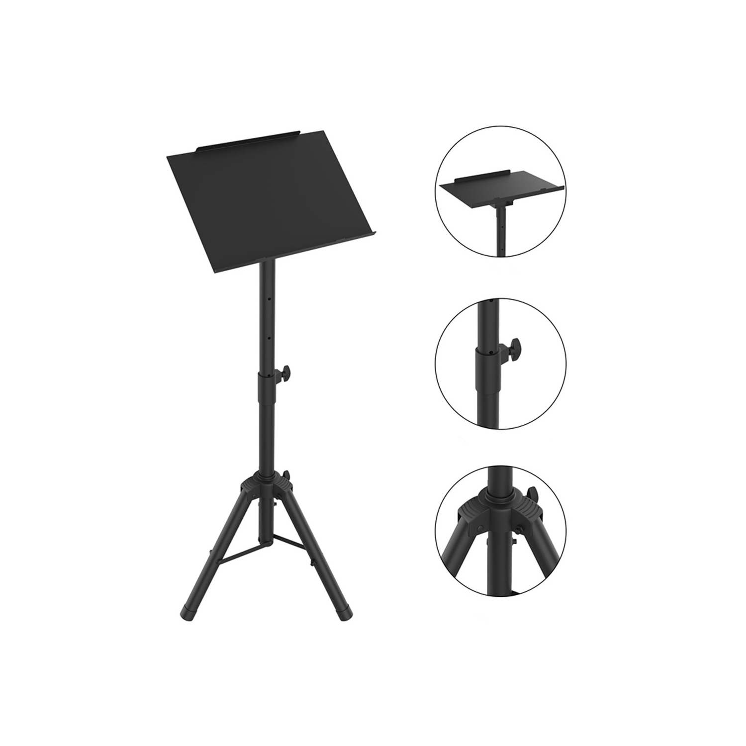 Universal Laptop Projector Tripod Stand Adjustable Height from 30"- 43.7", Foldable Laptop Floor Stand for Office Home
