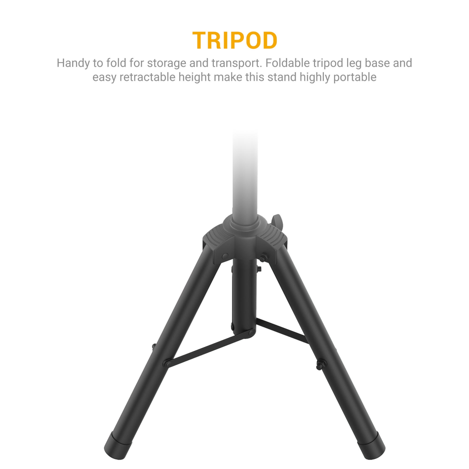Universal Laptop Projector Tripod Stand Adjustable Height from 30"- 43.7", Foldable Laptop Floor Stand for Office Home