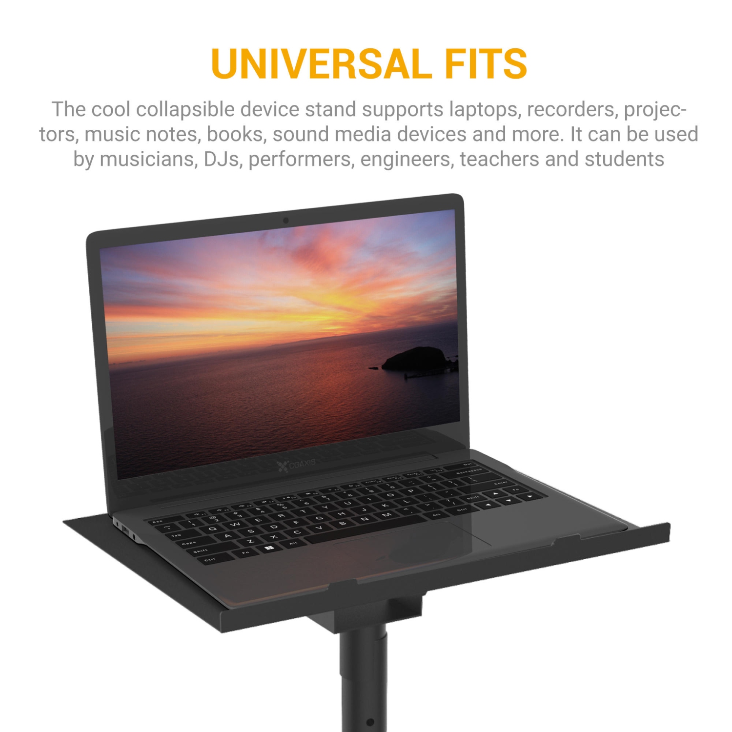 Universal Laptop Projector Tripod Stand Adjustable Height from 30"- 43.7", Foldable Laptop Floor Stand for Office Home