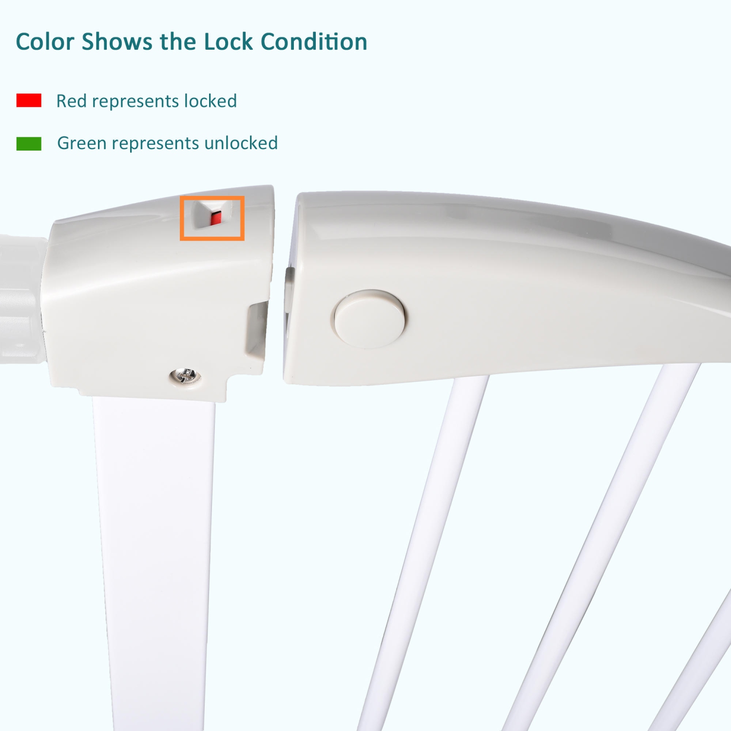 Passer à travers la porte de fermeture automatique de sécurité pour la porte du couloir et le bas des escaliers, 71*76*2.5 CM pour animaux de