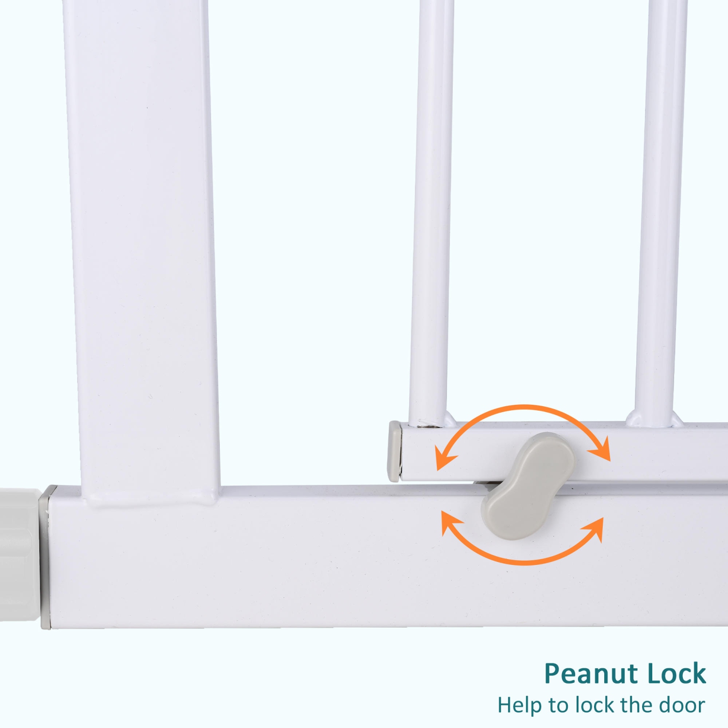 Passer à travers la porte de fermeture automatique de sécurité pour la porte du couloir et le bas des escaliers, 71*76*2.5 CM pour animaux de