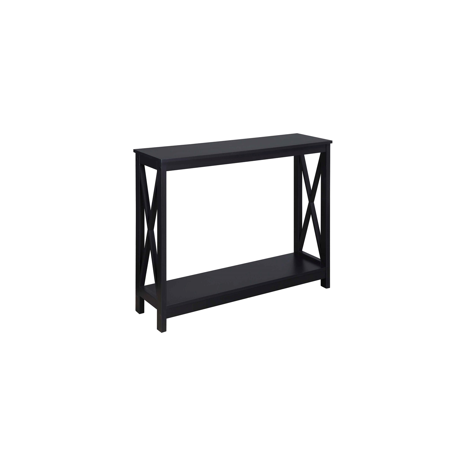 Console rectangulaire Oxford de pratique concepts avec fini bois noir