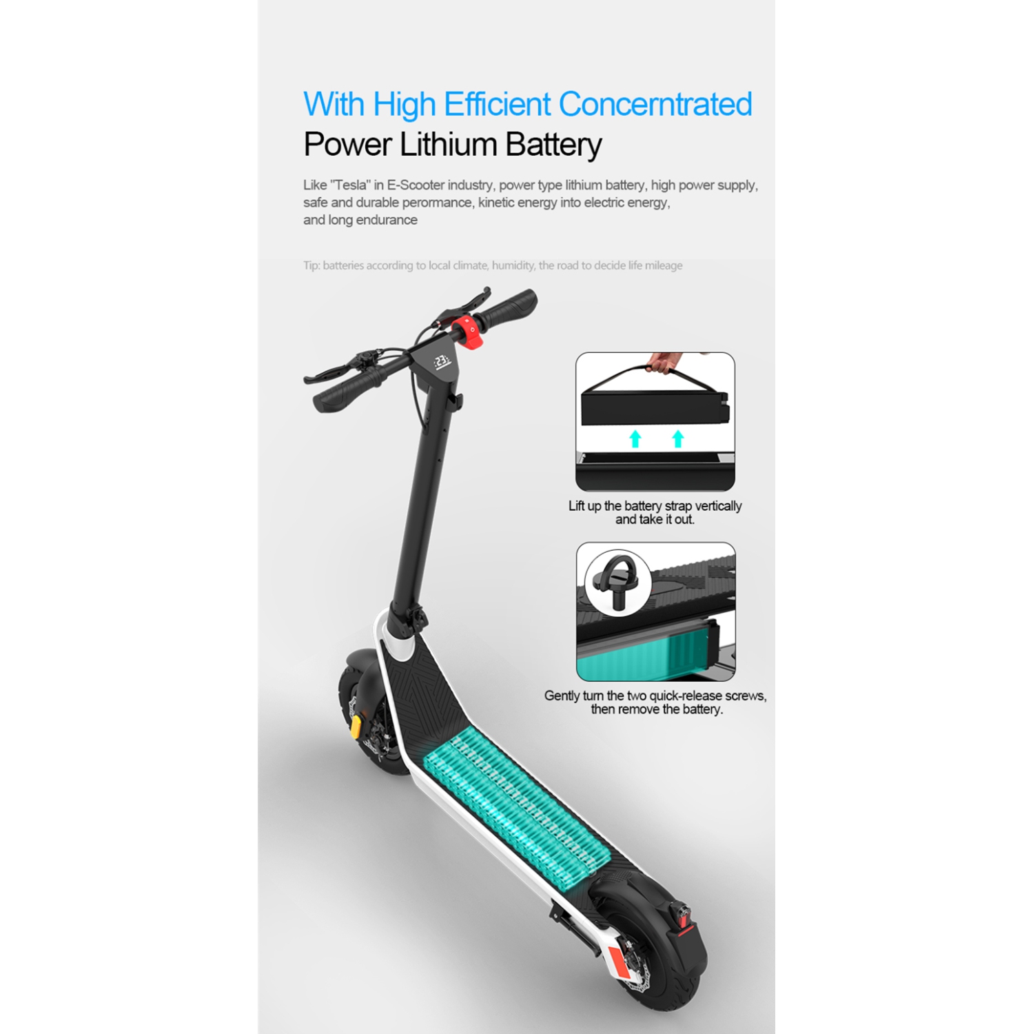 Flagship Extreme Long Range Adult Electric Scooter HX X9 Pro Max - 80km Max Range, 48V 15.6AH Battery, 550W Motor, 40 KM/H Top Speed