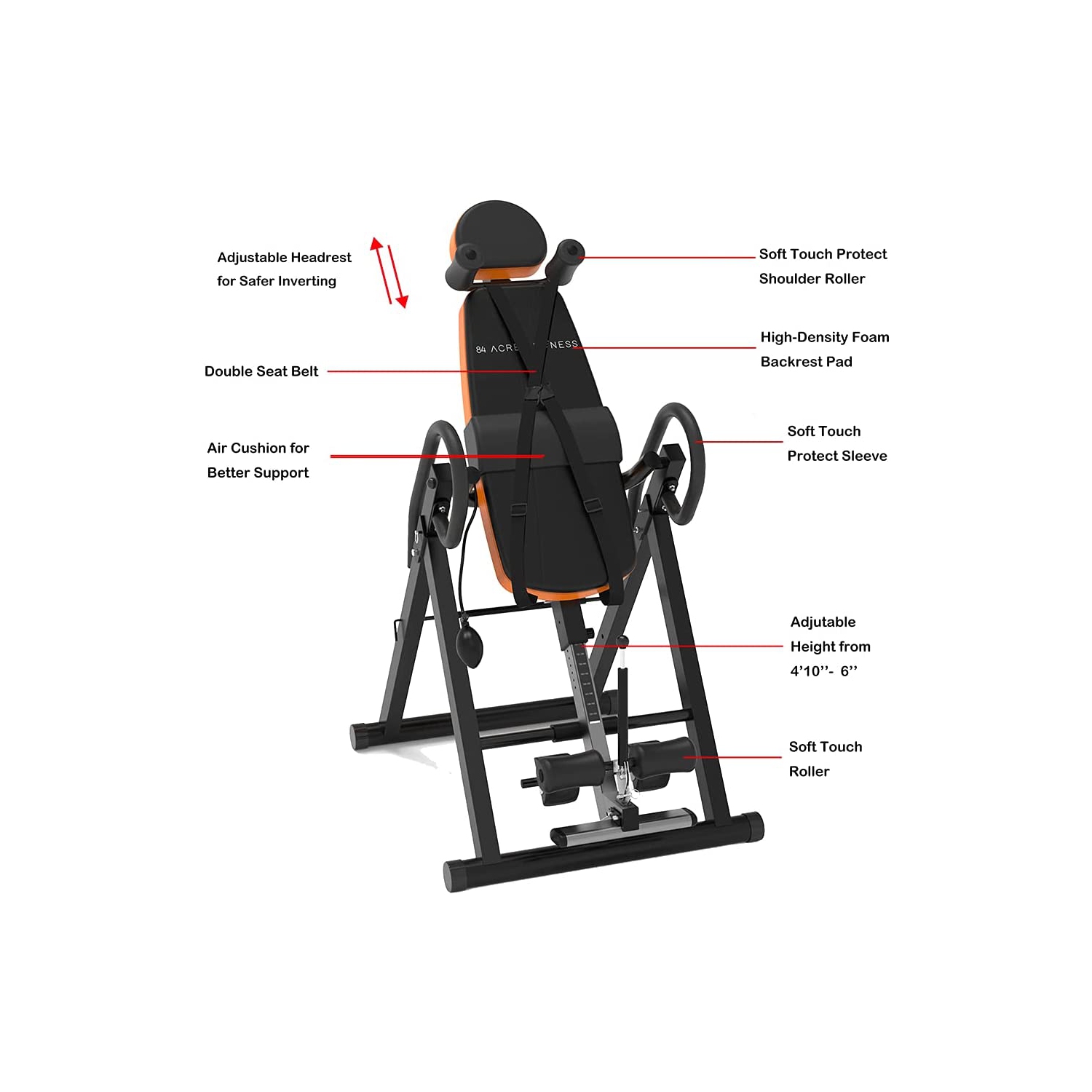 84 Acres FITNESS Pro 300 lbs Weight Capacity Folding Inversion