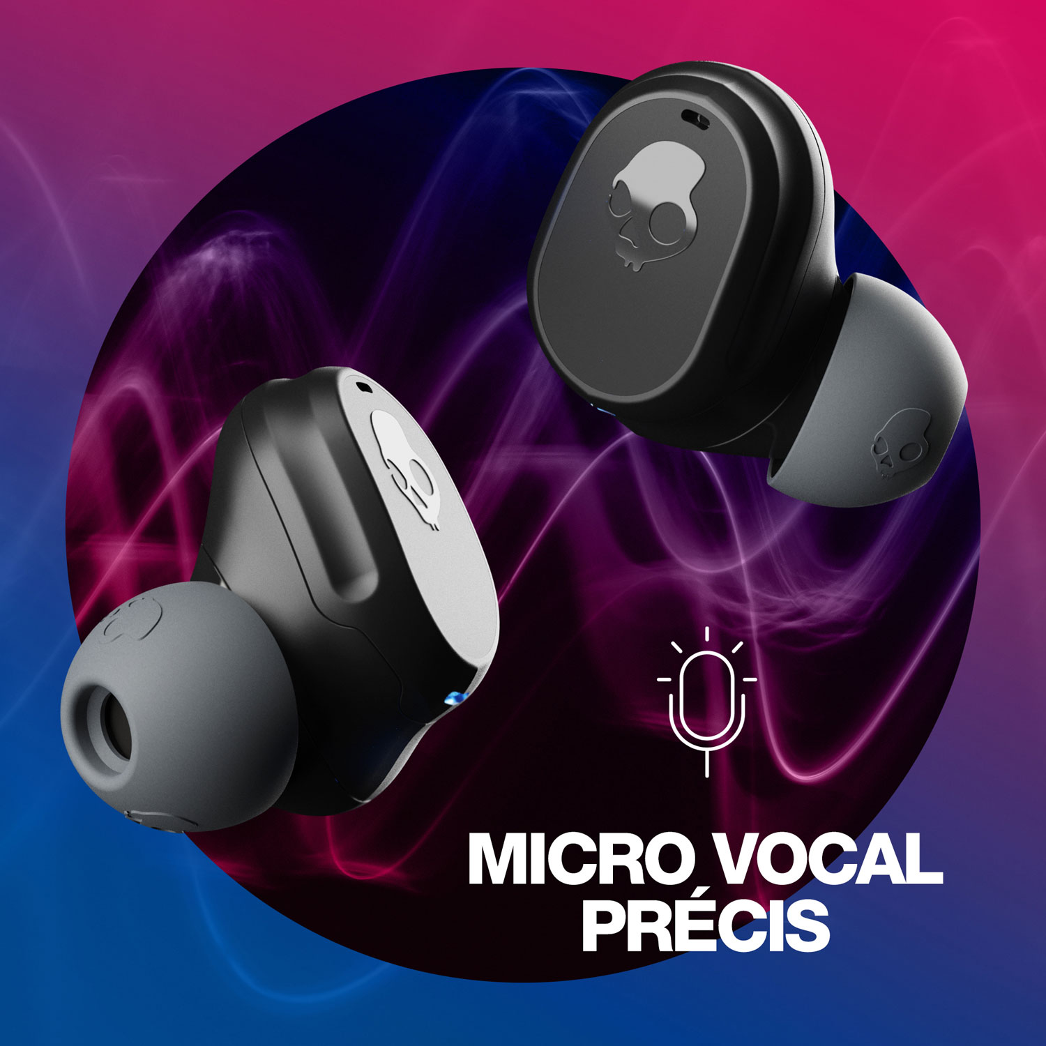 Skullcandy Mod In-Ear Sound Isolating True Wireless Earbuds - True Black