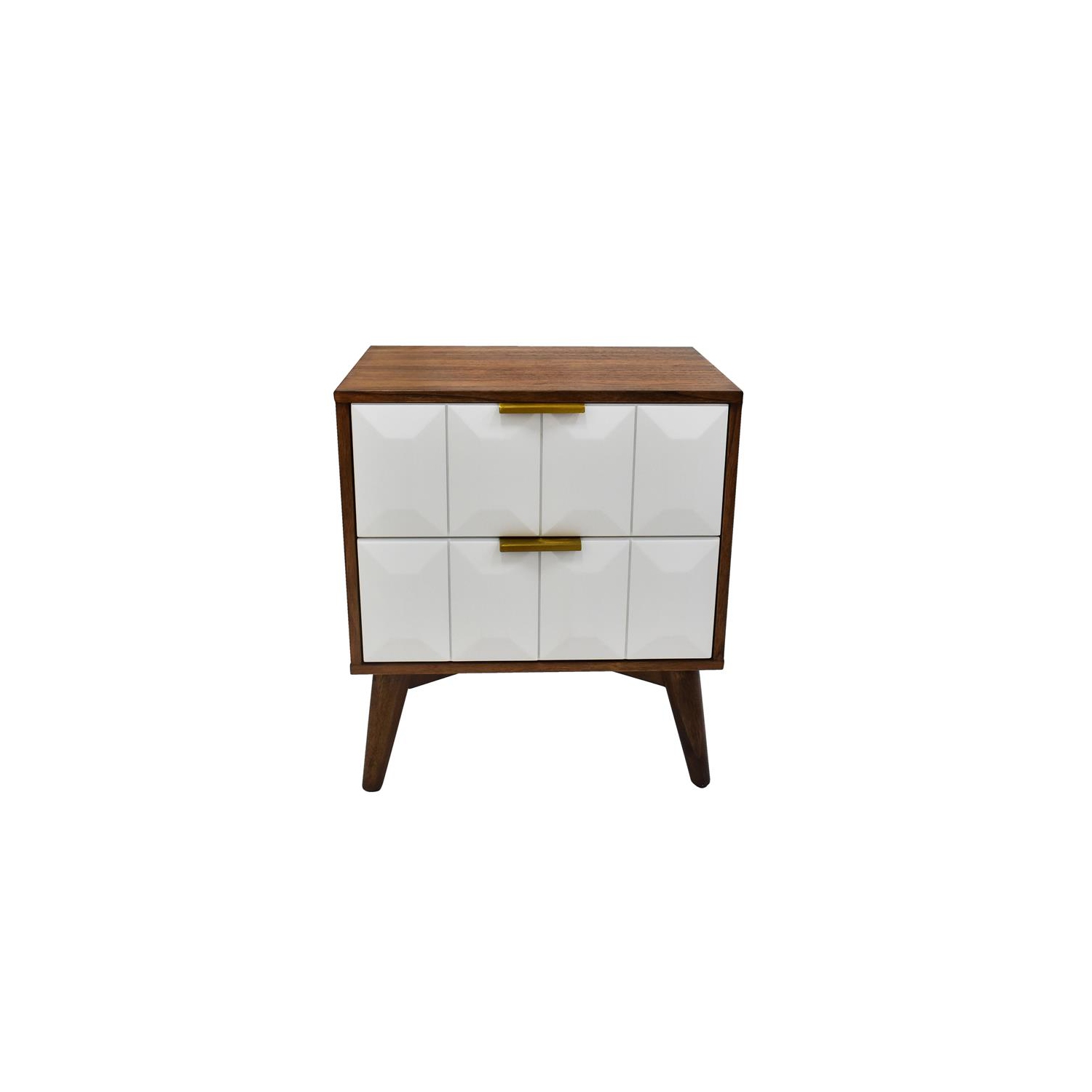 Ginny Burnished Walnut Solid Acacia Nightstand