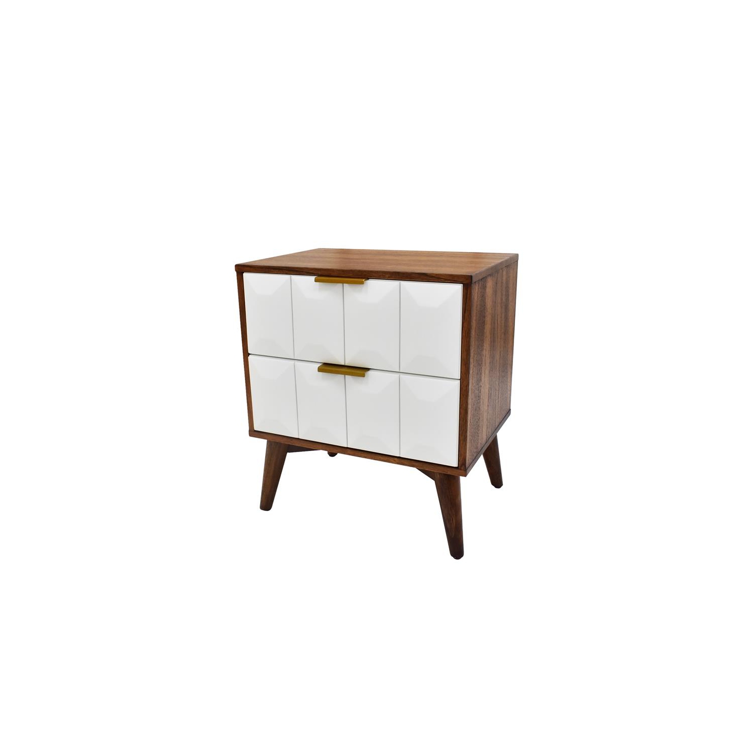 Ginny Burnished Walnut Solid Acacia Nightstand