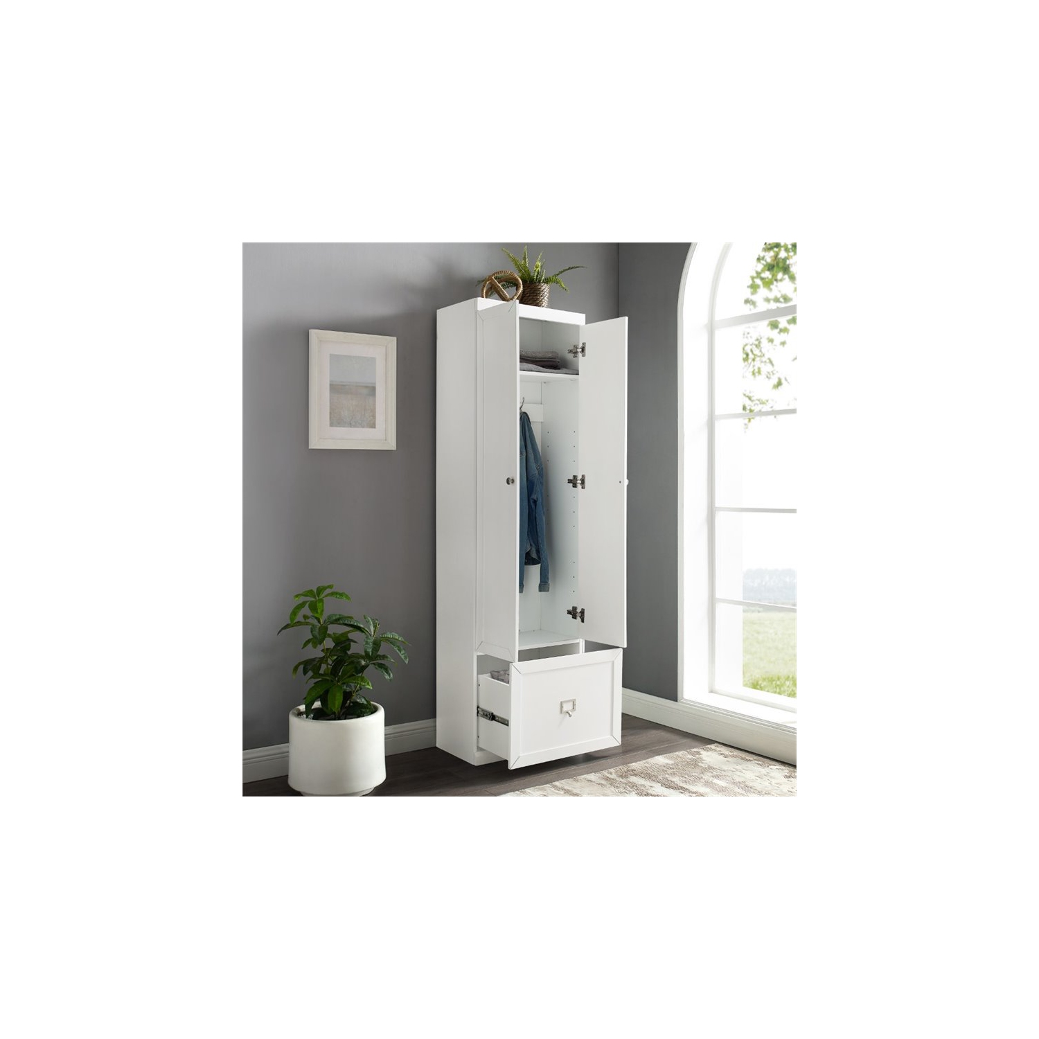 Crosley Harper Convertible Pantry Closet in White