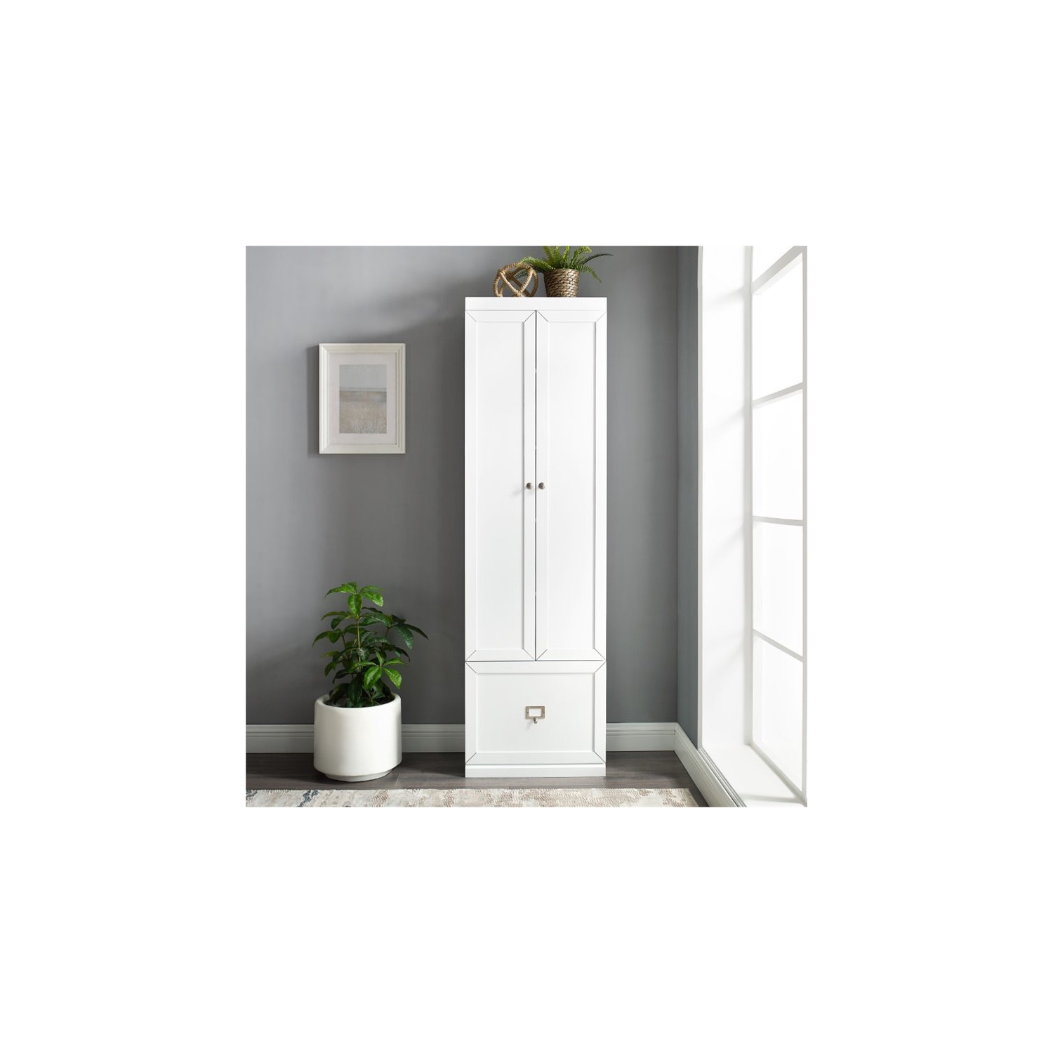Crosley Harper Convertible Pantry Closet in White