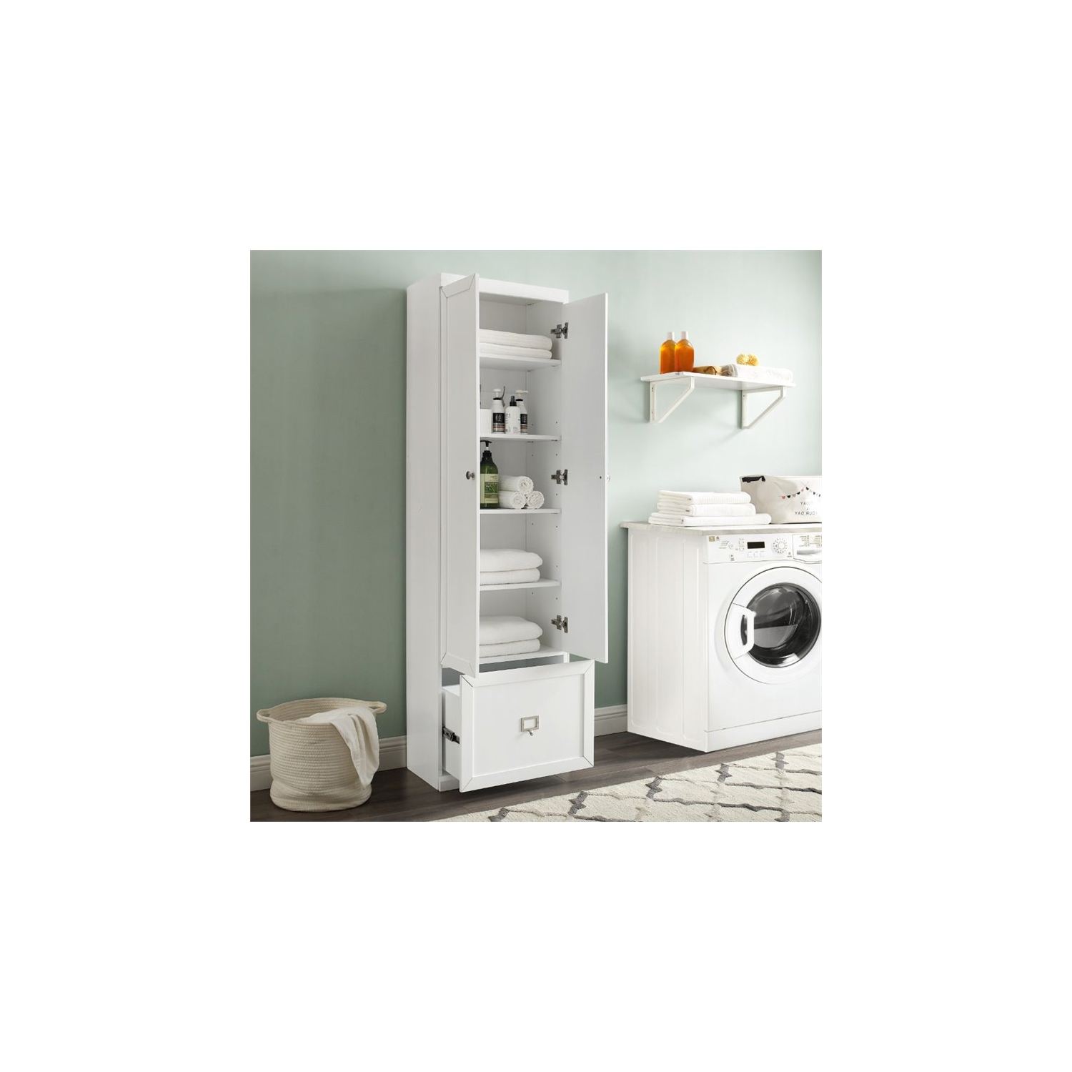 Crosley Harper Convertible Pantry Closet in White