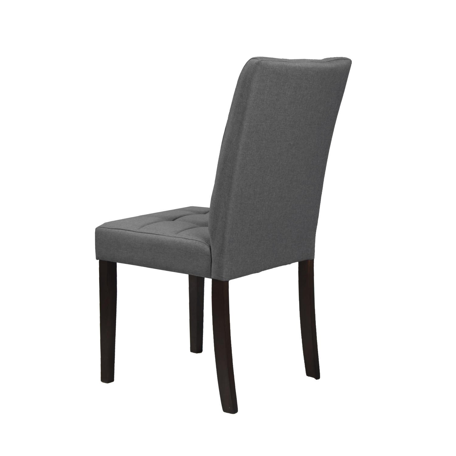 Dark Grey Dining Chair Clare with Espresso Legs