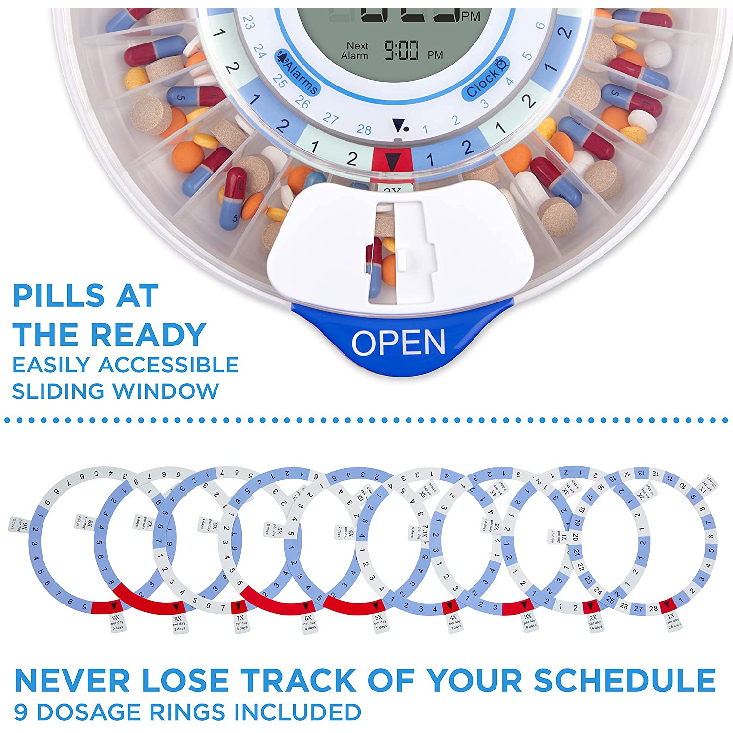 LiveFine Smart Automatic Pill Dispenser with WiFi - Clear LID