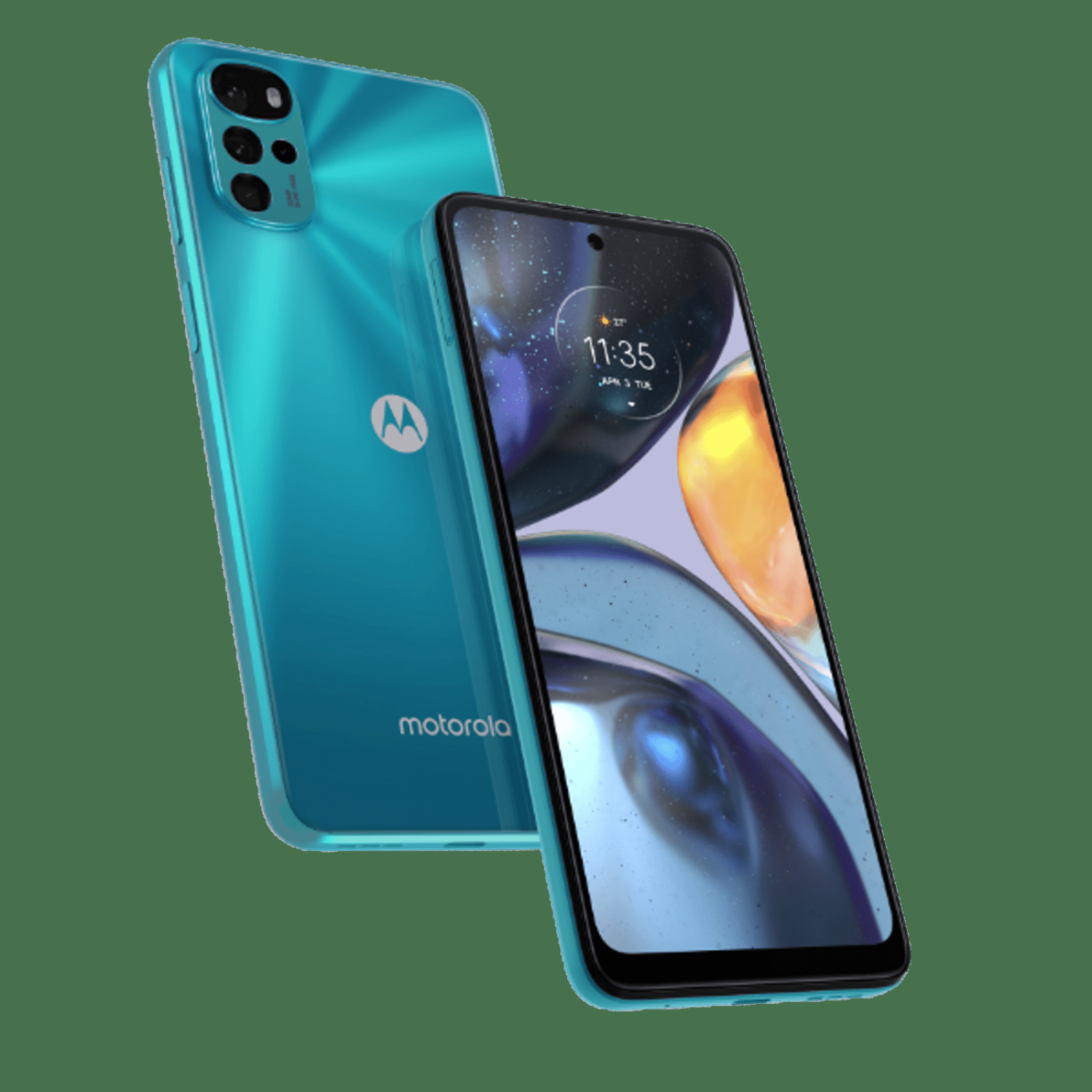 Motorola Moto G22 64/4GB - 50 MP Camera - 6.5" 90Hz HD+ Display - Android 12 - Unlocked - Dual Sim - International Model - 2022 - Iceberg Blue - Brand New