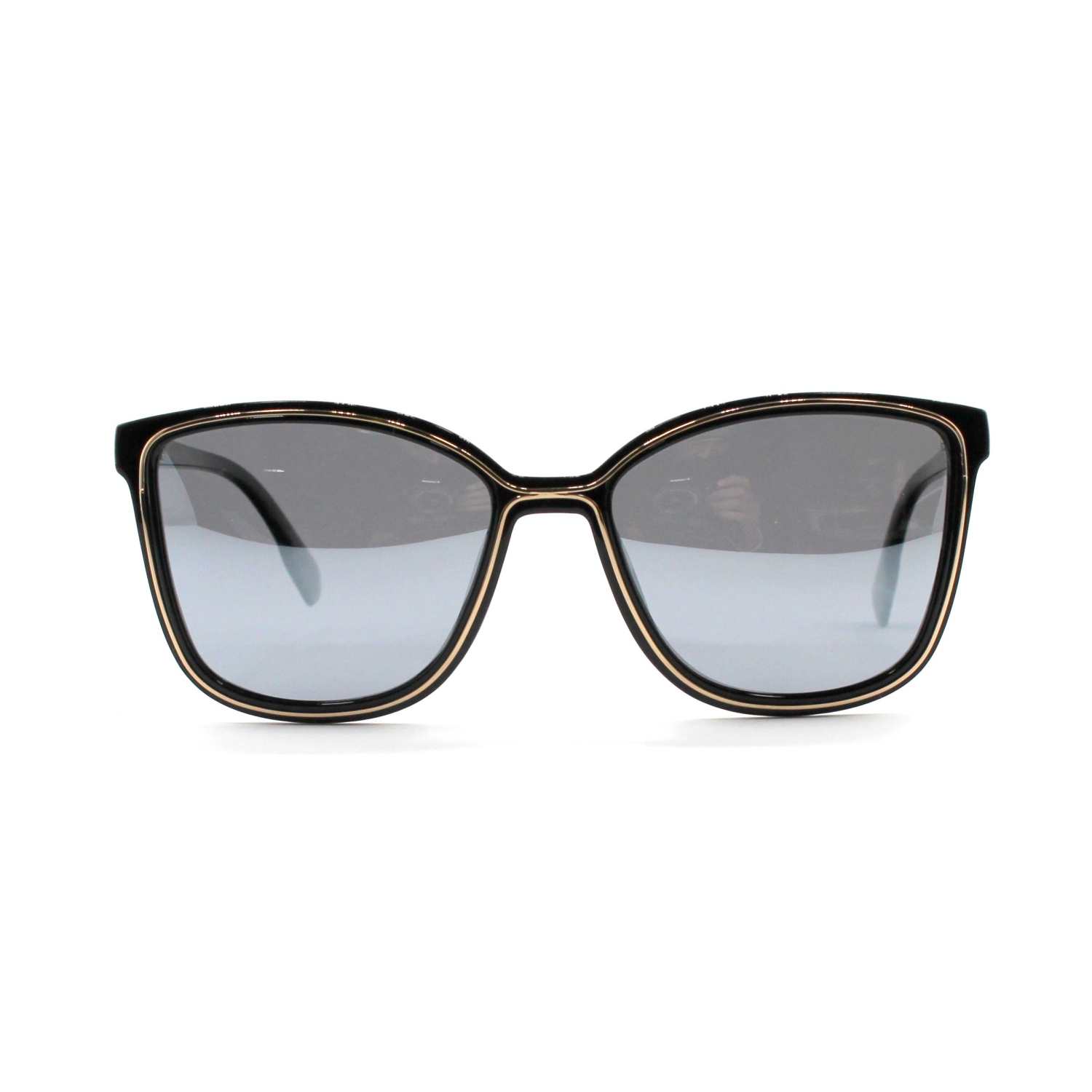 Shades X - Polarized Sunglasses | Model 6191 | Black with Mirror Lens