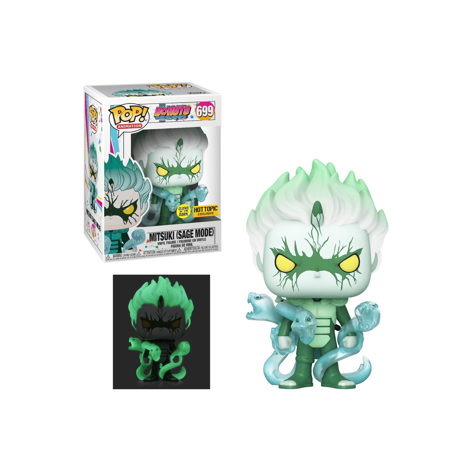 Funko Pop! Animation Boruto: Naruto Next Generations Vinyl Figure Mitsuki (Sage Mode) (Glows in the Dark) #699 Hot Topic Exclusive