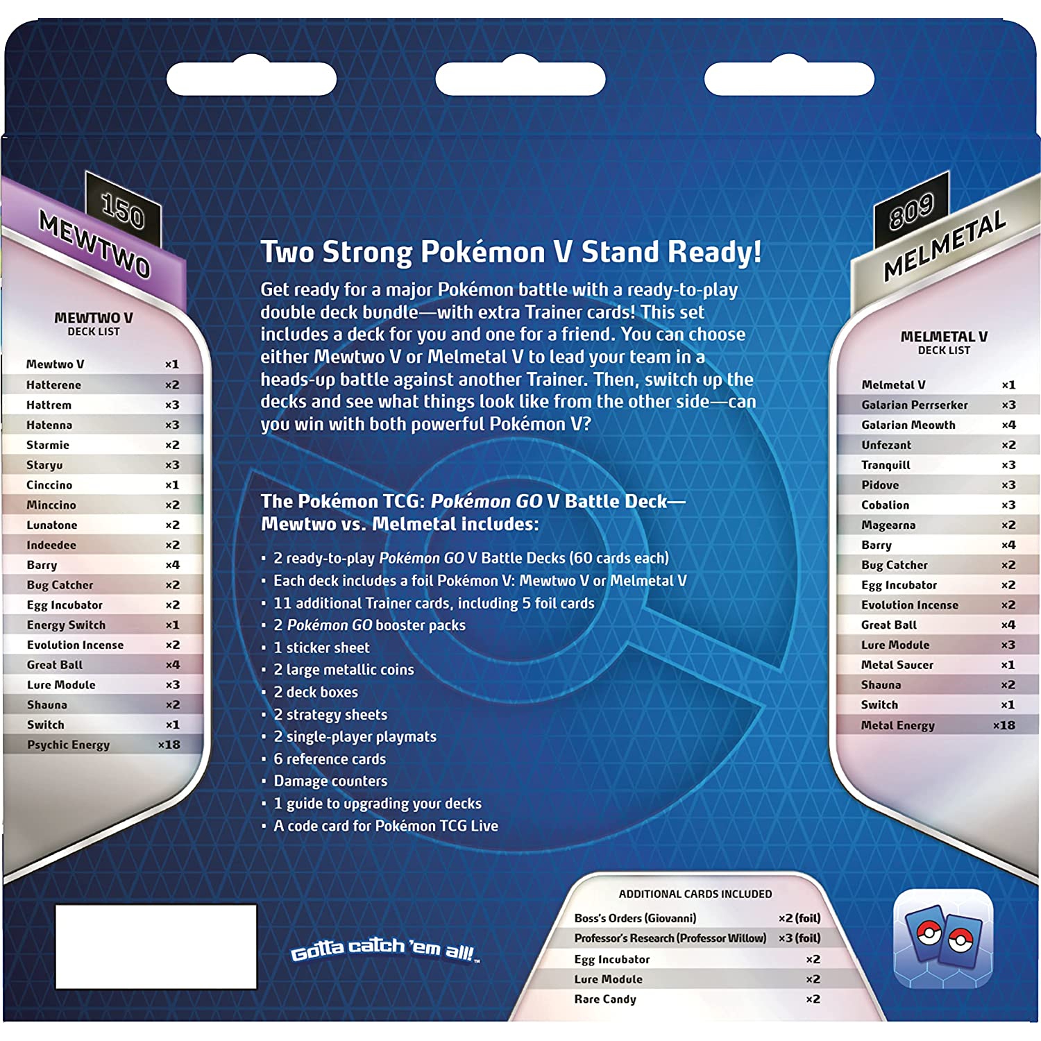 Pokemon USA Pokemon Trading Card Game: Pokemon GO V Battle Deck - Mewtwo V vs. Melmetal V