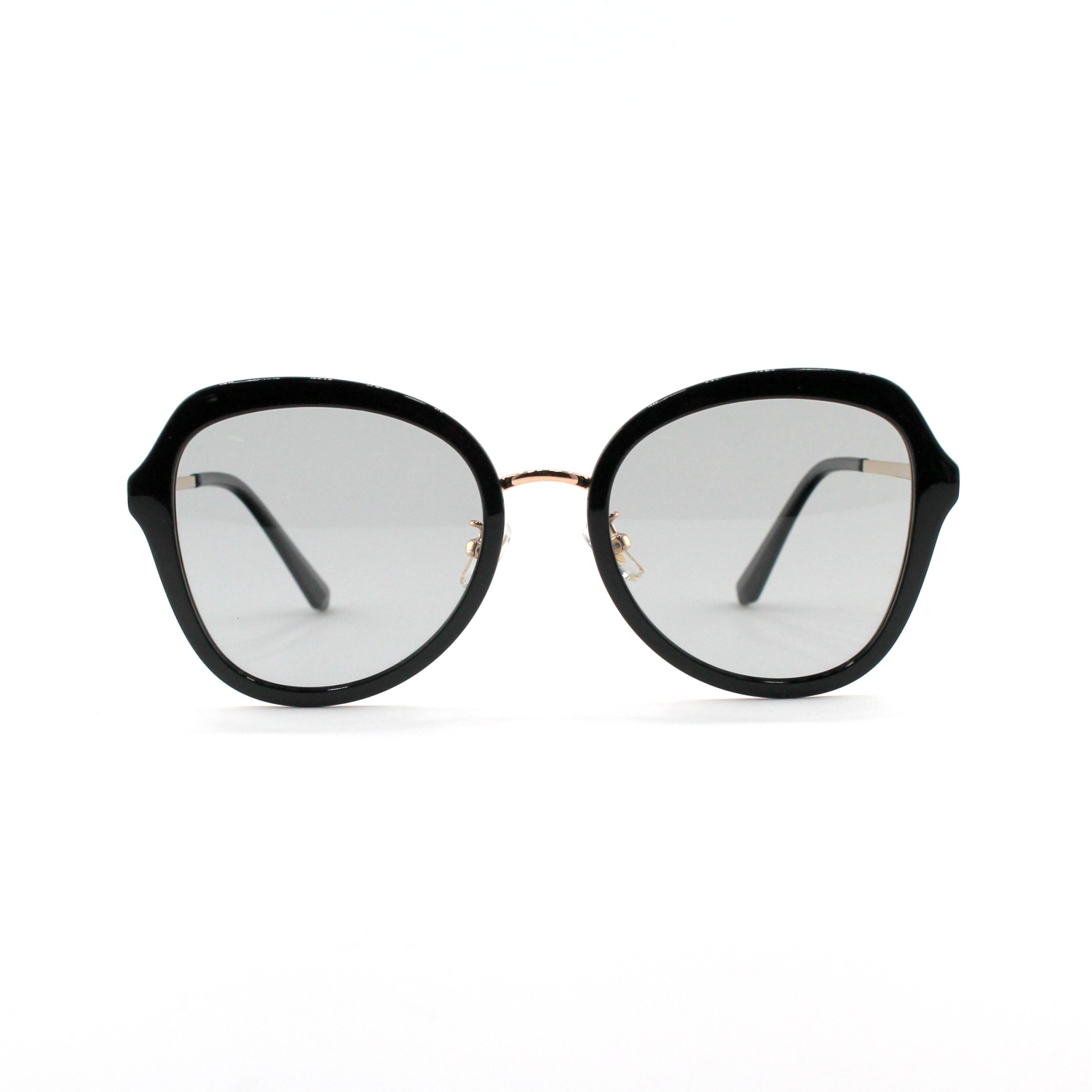 Shades X - Polarized Sunglasses | Model 6189 | Black-Gold Frame with Light Grey Lens