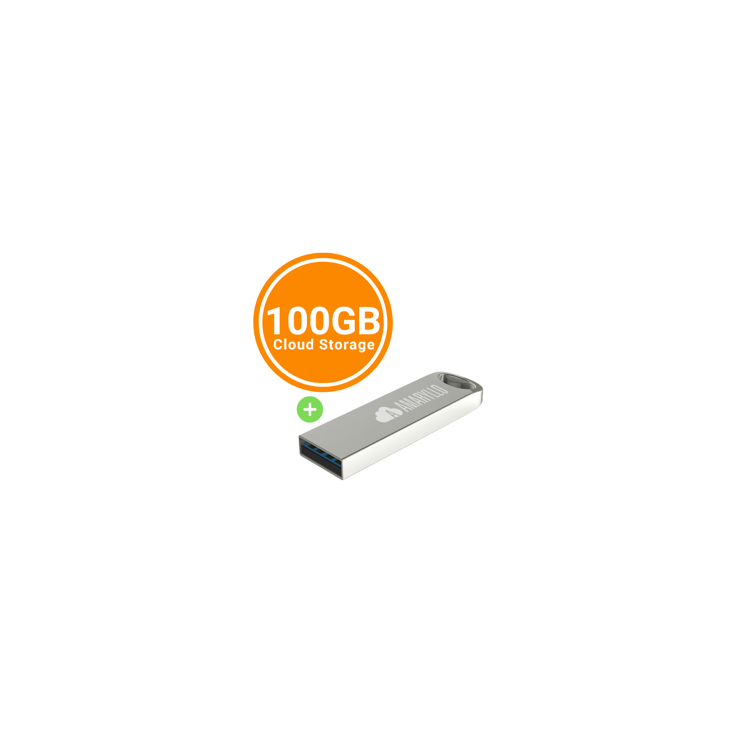 Amaryllo Artemis 100GB Cloud Flash Drive with Auto-Backup