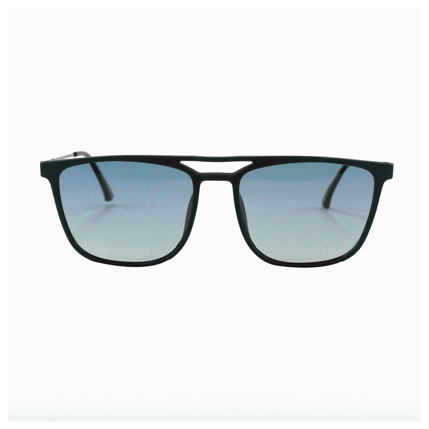Shades X Polarized Sunglasses | Model 8020 | Blue Frame - Blue Gradient Lens