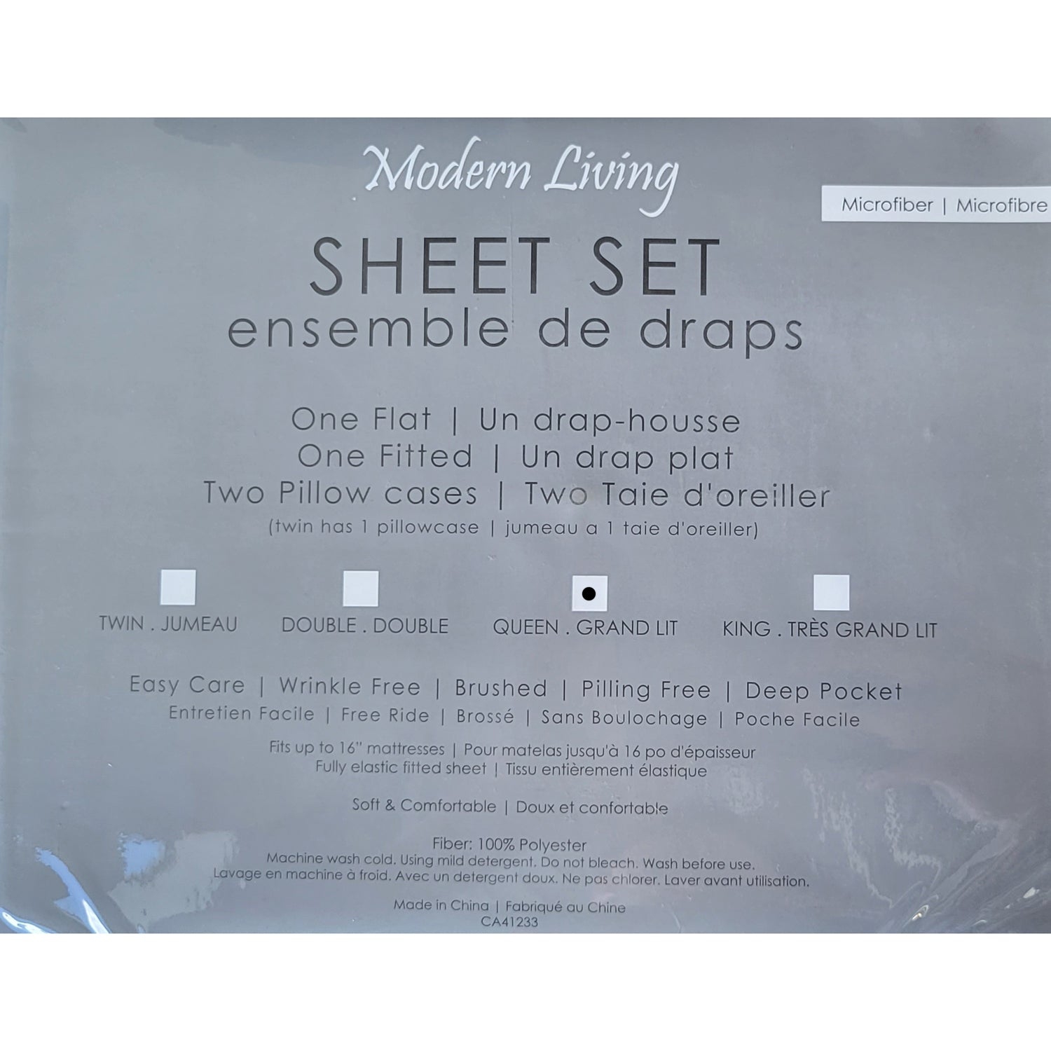 Cotton House - Microfiber Sheet Set, Wrinkle Free, Queen Size, Blue
