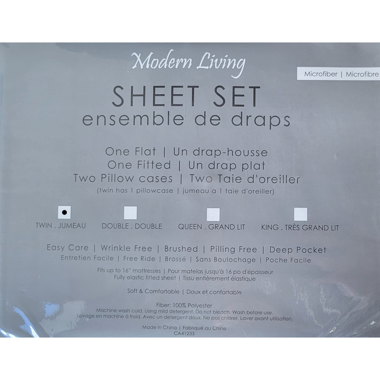 Cotton House - Microfiber Sheet Set, Wrinkle Free, Twin Size, Blue