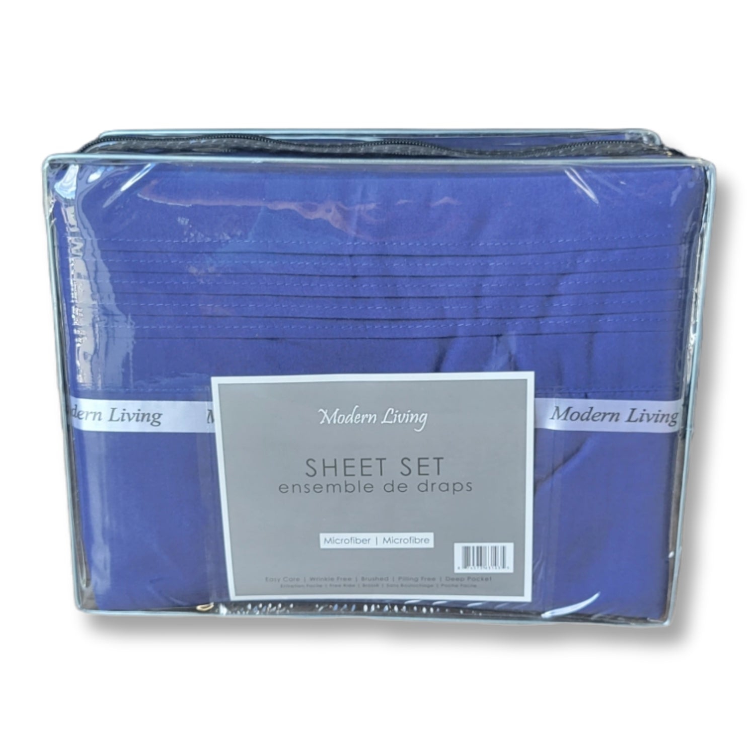 Cotton House - Microfiber Sheet Set, Wrinkle Free, Twin Size, Dark Blue