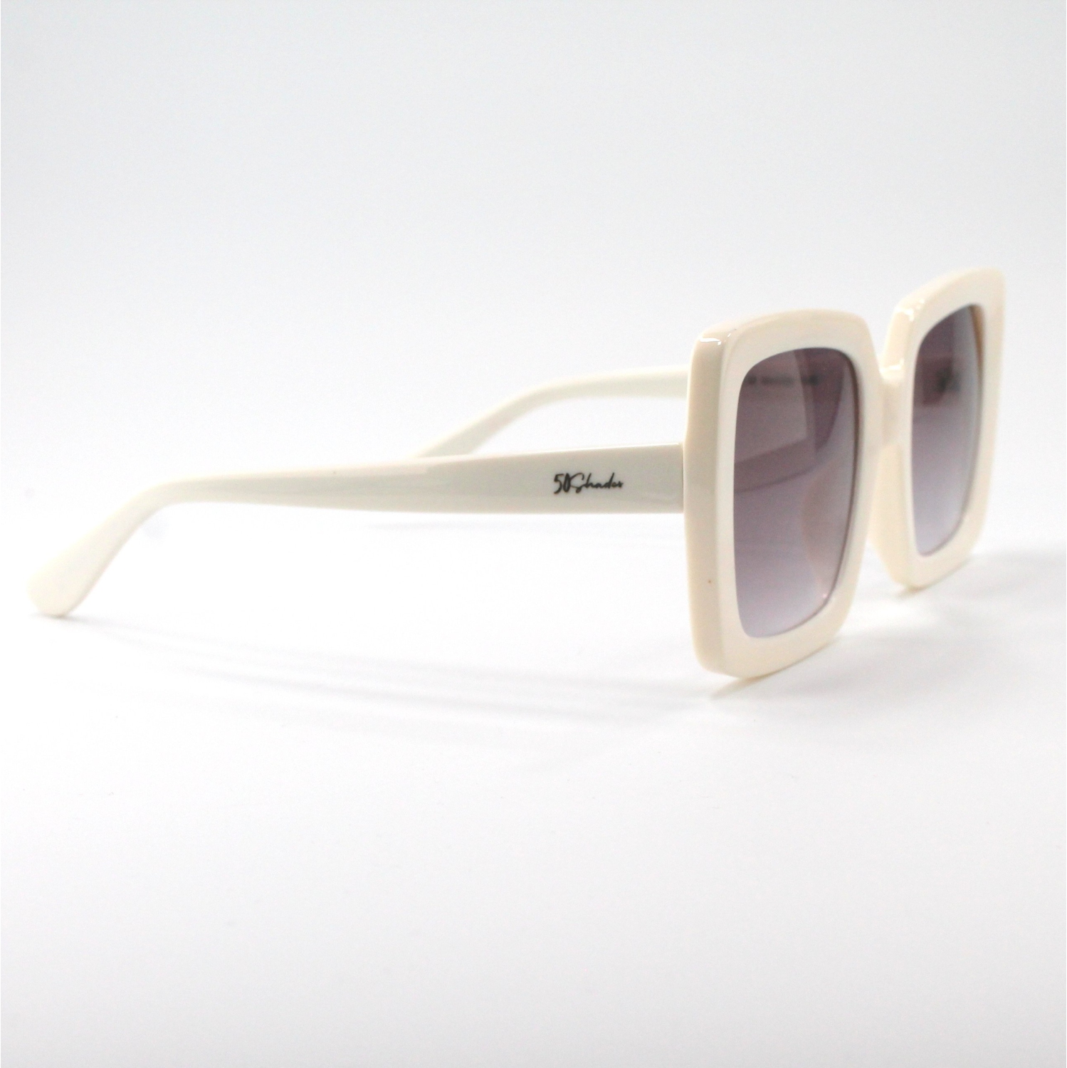 Lunettes de soleil de protection UV Shades X | modèle 8008 | monture blanche - lentille dégradée violette