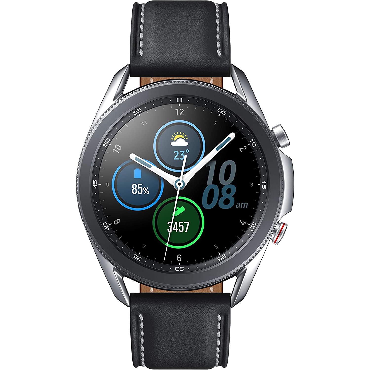 Samsung Galaxy Watch 3 GPS + Cellular Unlocked LTE, 45mm Mystic Silver Smartwatch SM-R845 - Certified Refurbished