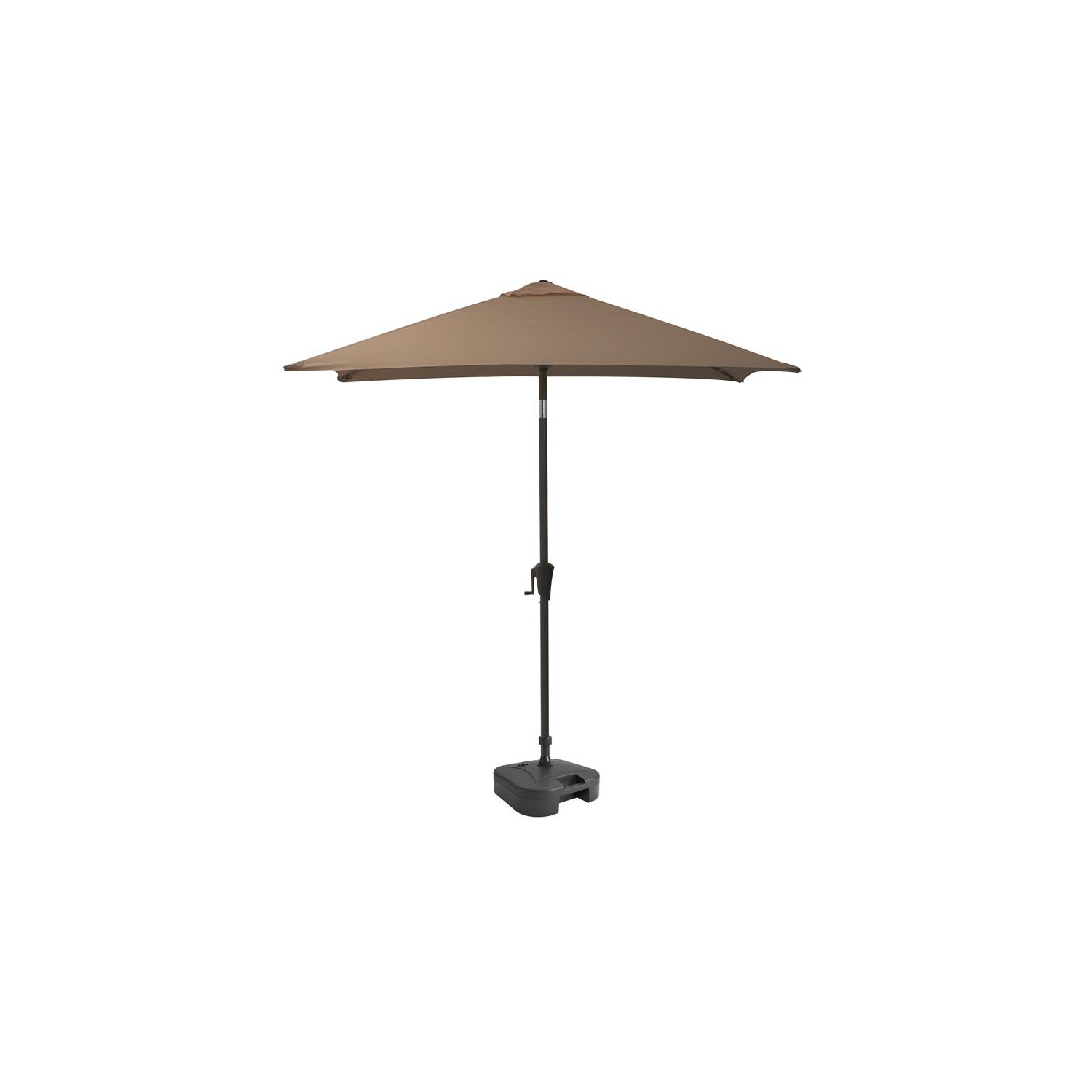 Parasol de patio carré inclinable en tissu brun sable avec base de CorLiving