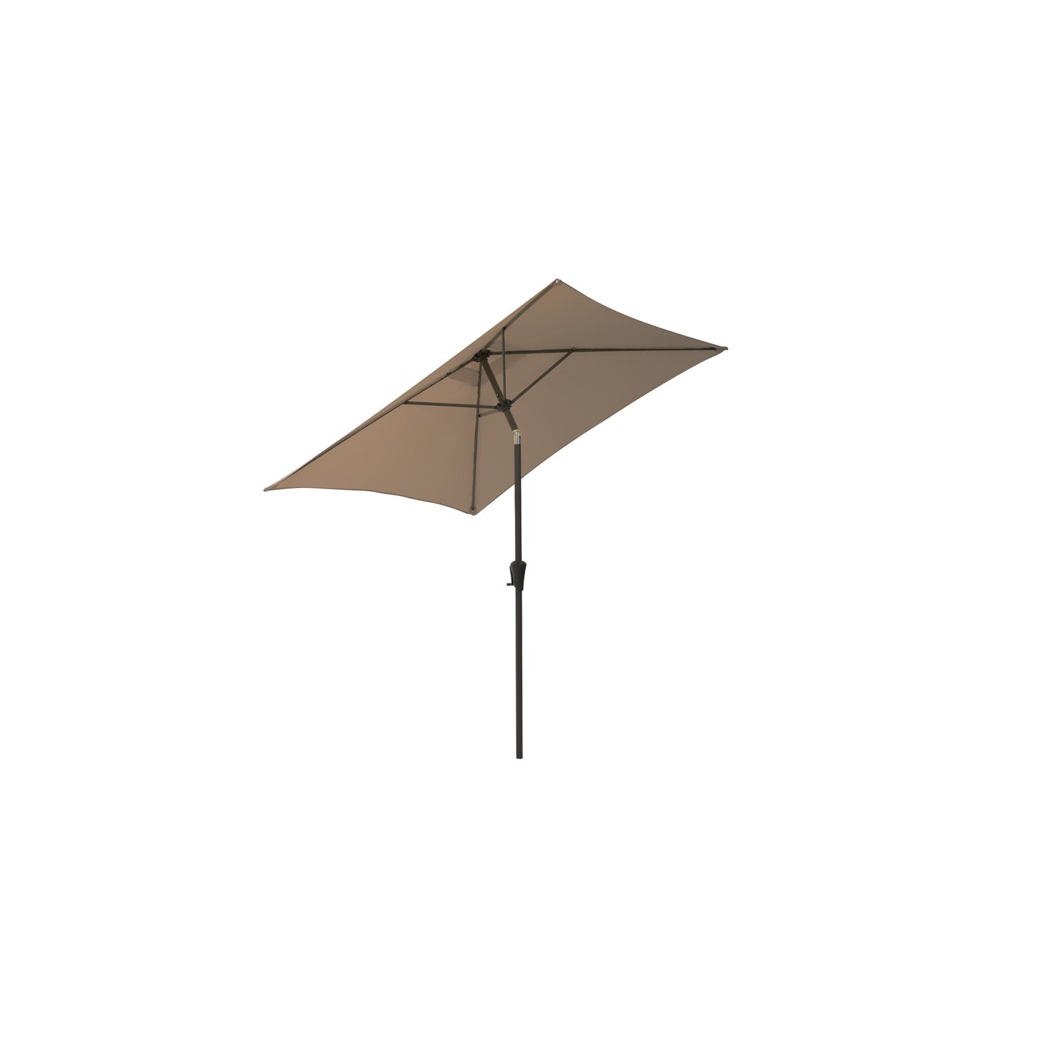 Parasol de patio carré inclinable en tissu brun sable avec base de CorLiving