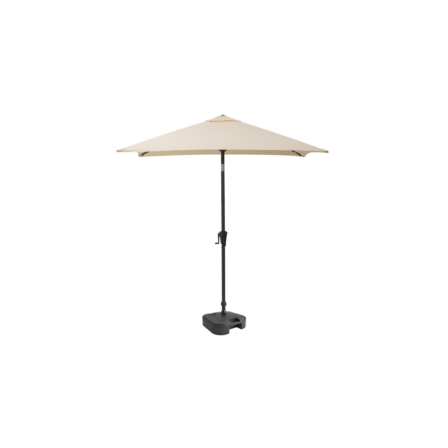 Parasol de patio carré inclinable en tissu blanc chaud avec base de CorLiving