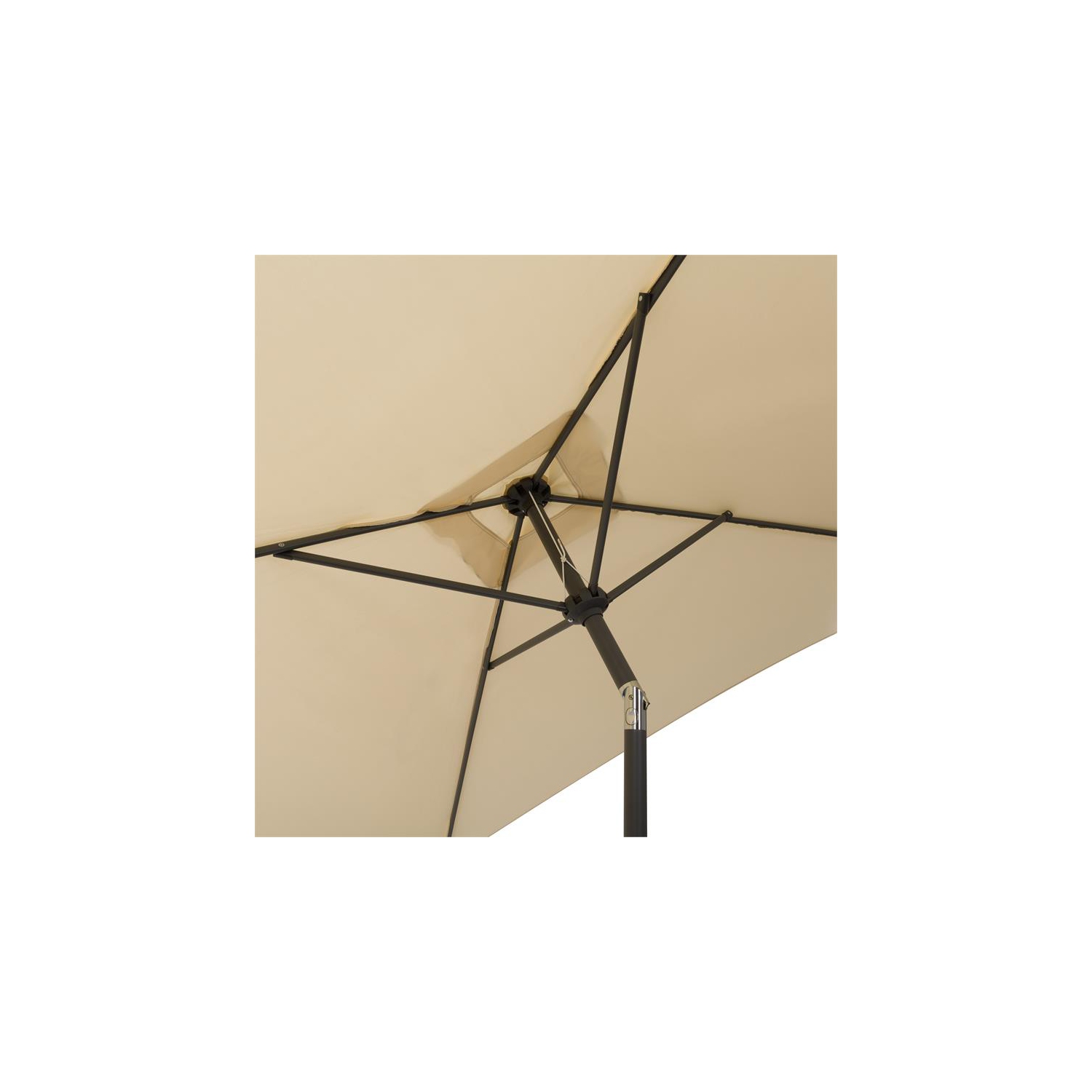 Parasol de patio carré inclinable en tissu blanc chaud avec base de CorLiving