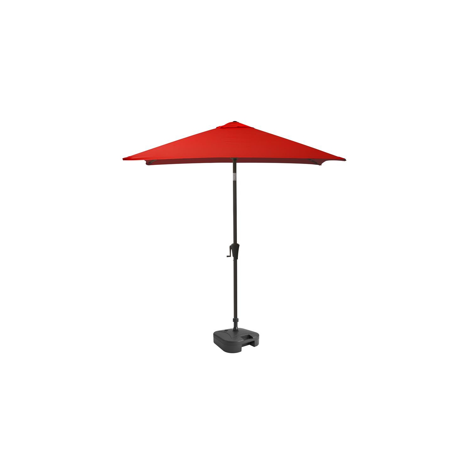 Parasol de patio carré inclinable en tissu cramoisi avec base de CorLiving