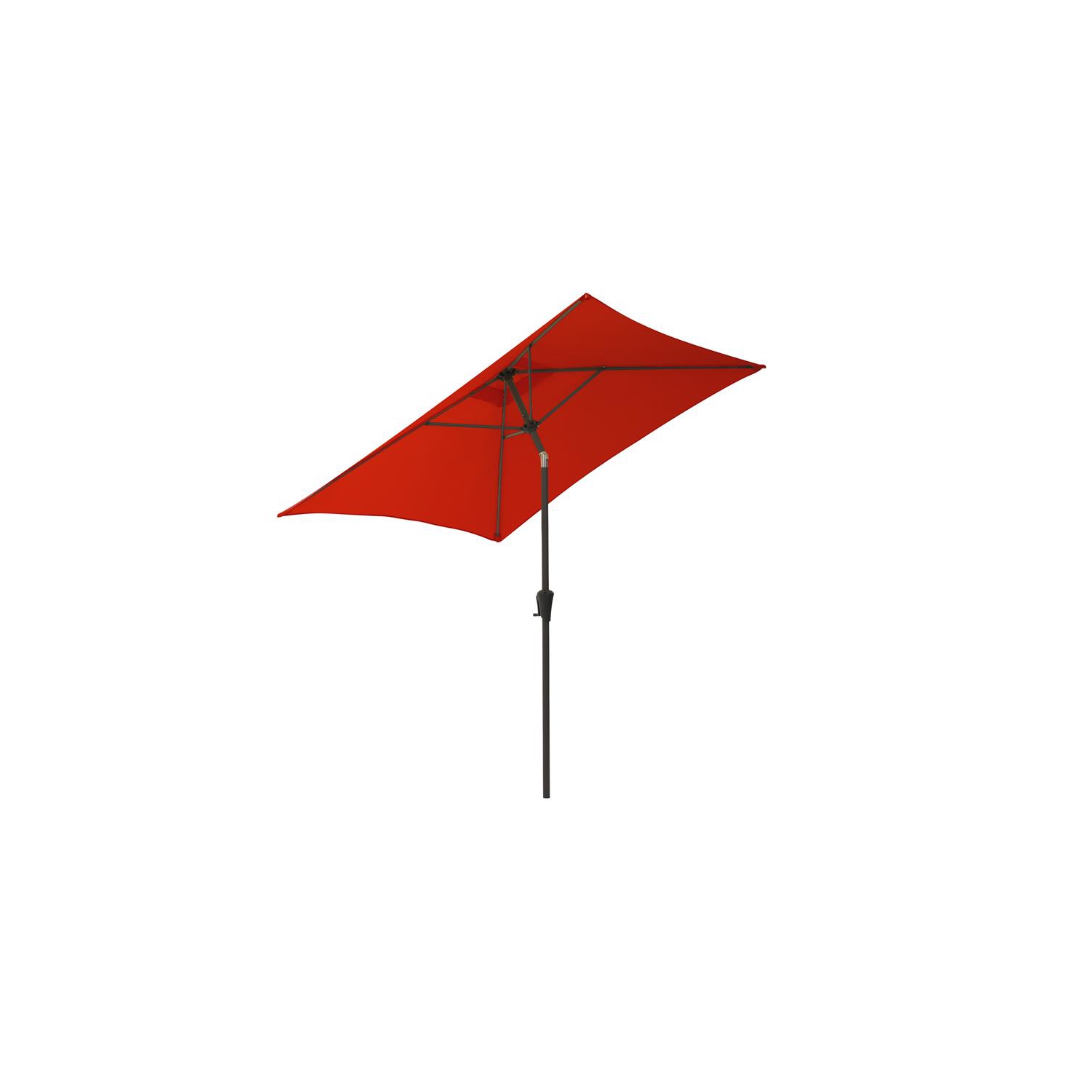 Parasol de patio carré inclinable en tissu cramoisi avec base de CorLiving