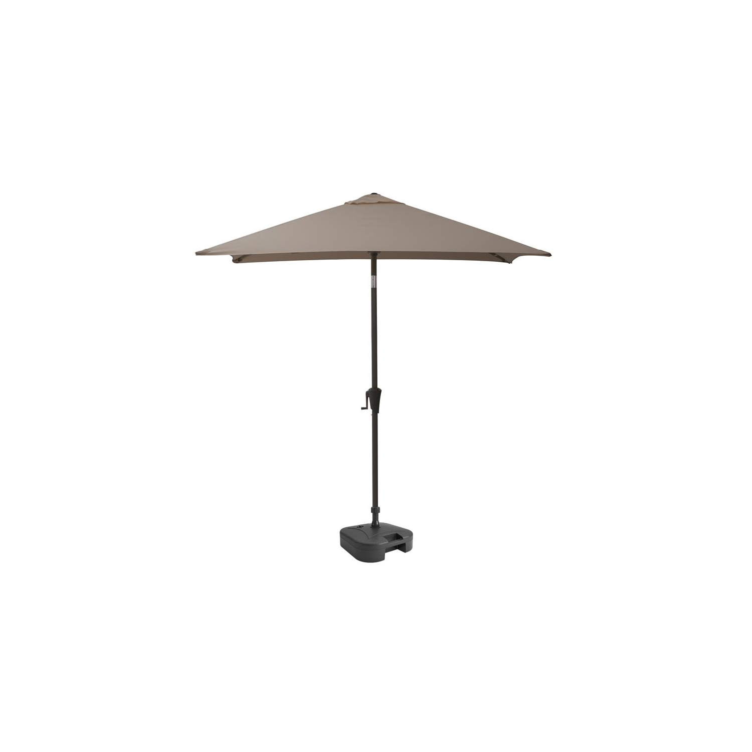 Parasol de patio carré inclinable en tissu gris sable avec base de CorLiving