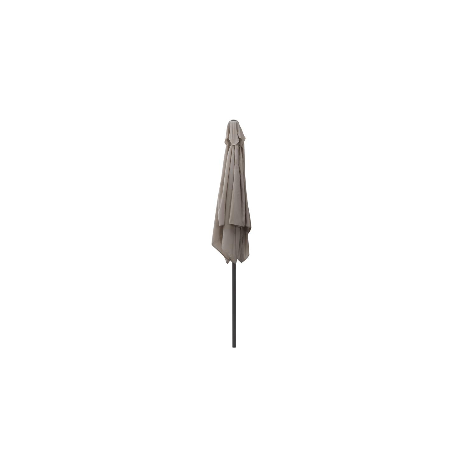 Parasol de patio carré inclinable en tissu gris sable avec base de CorLiving