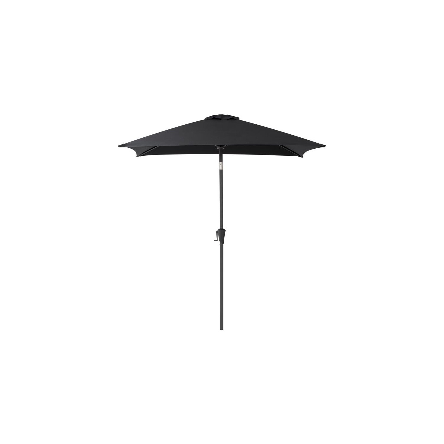 CorLiving Square Tilting Black Fabric Patio Umbrella with Base