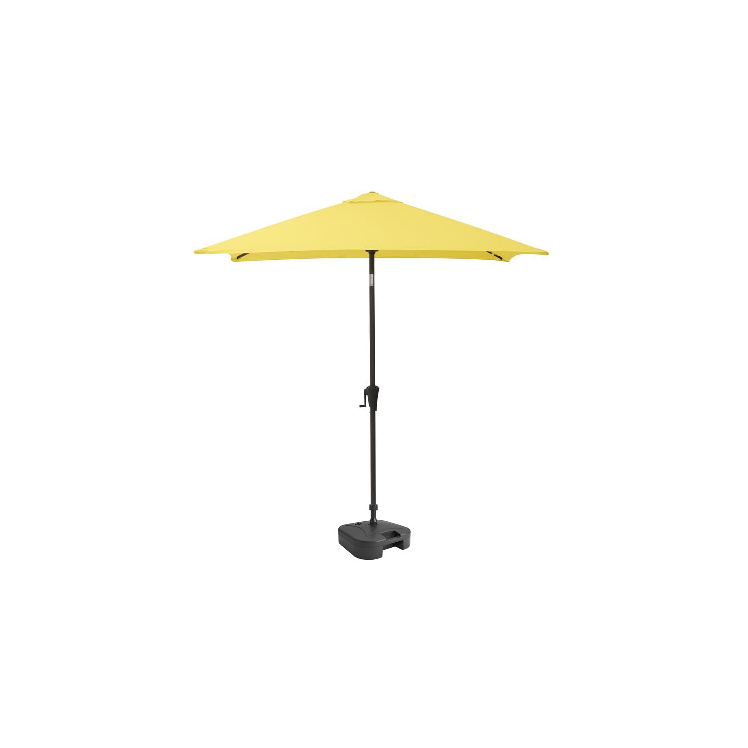 Parasol de patio carré inclinable en tissu jaune avec base de CorLiving