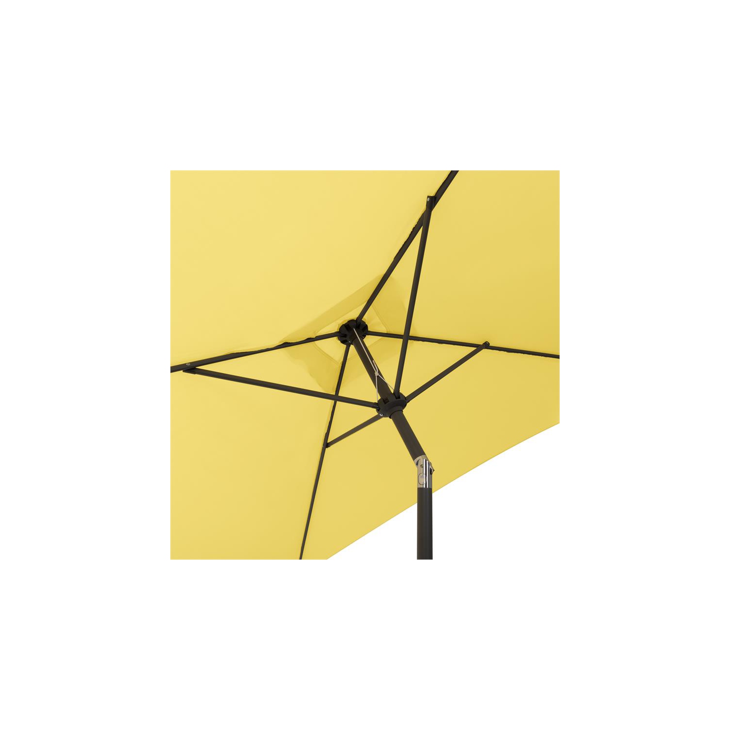 Parasol de patio carré inclinable en tissu jaune avec base de CorLiving