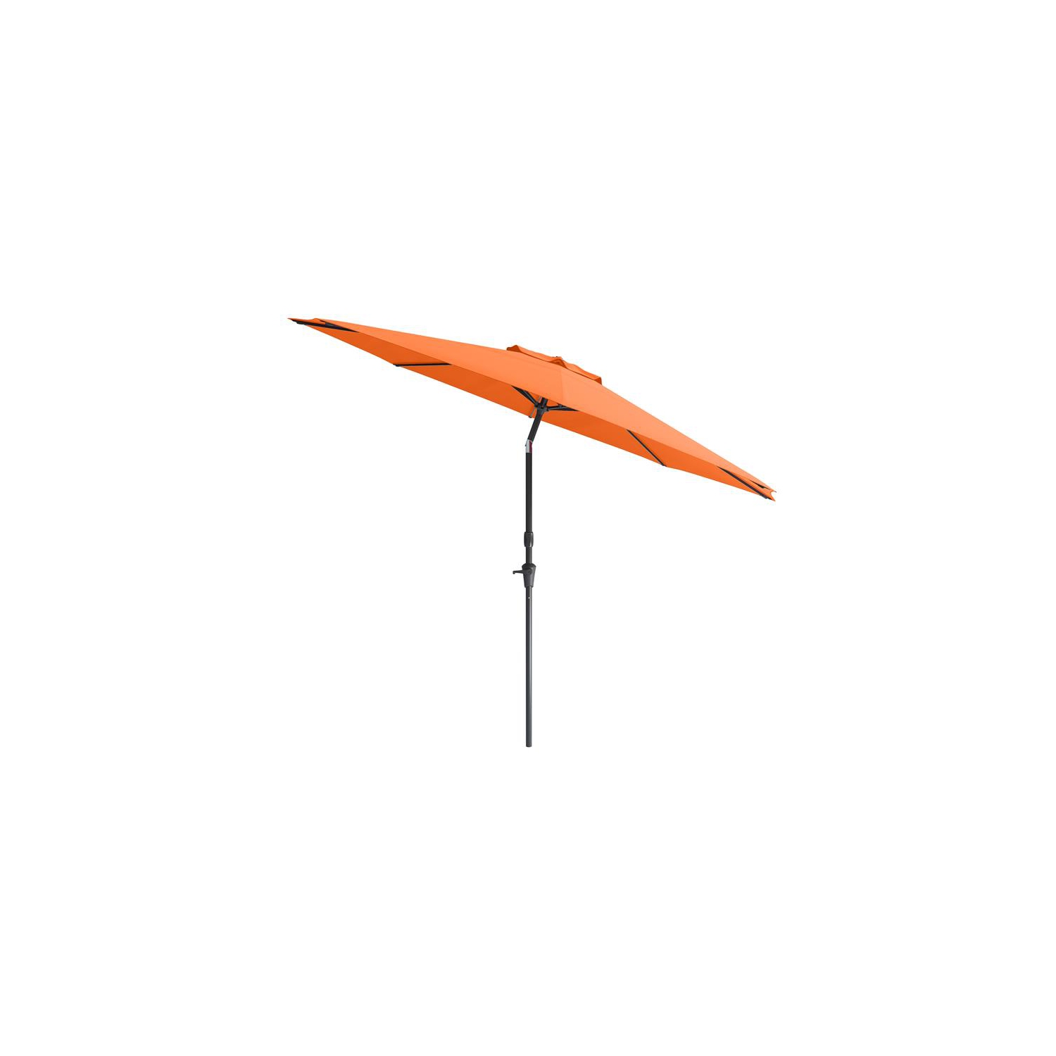 CorLiving 10ft Wind Resistant Tilting Orange Fabric Patio Umbrella and Base