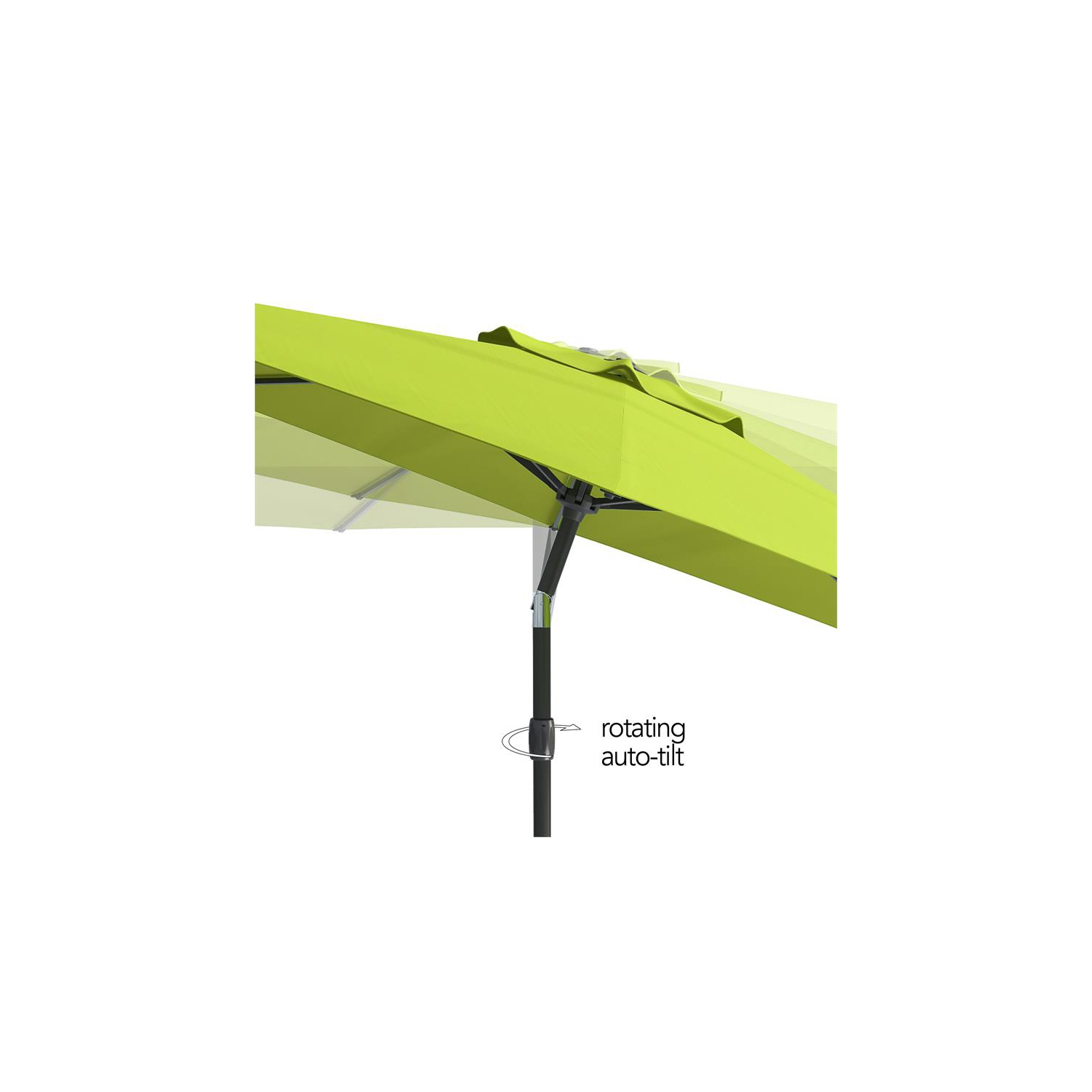 CorLiving 10ft Wind Resistant Tilting Lime Green Fabric Patio Umbrella and Base