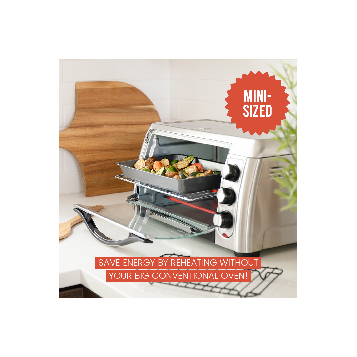 Chef Pomodoro Non-stick Carbon Steel Small Roasting Pan with Rack, Countertop Oven Roaster, 11 x 7.7 Inches, Heatproof up to 450 F/ 232 C, Petite