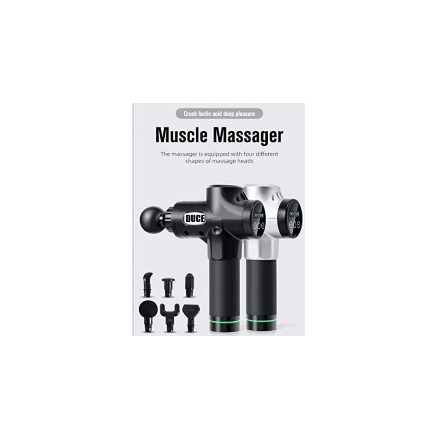 Duce Alpha, Pistolet de massage musculaire, Masseur à percussion des tissus profonds - Grise