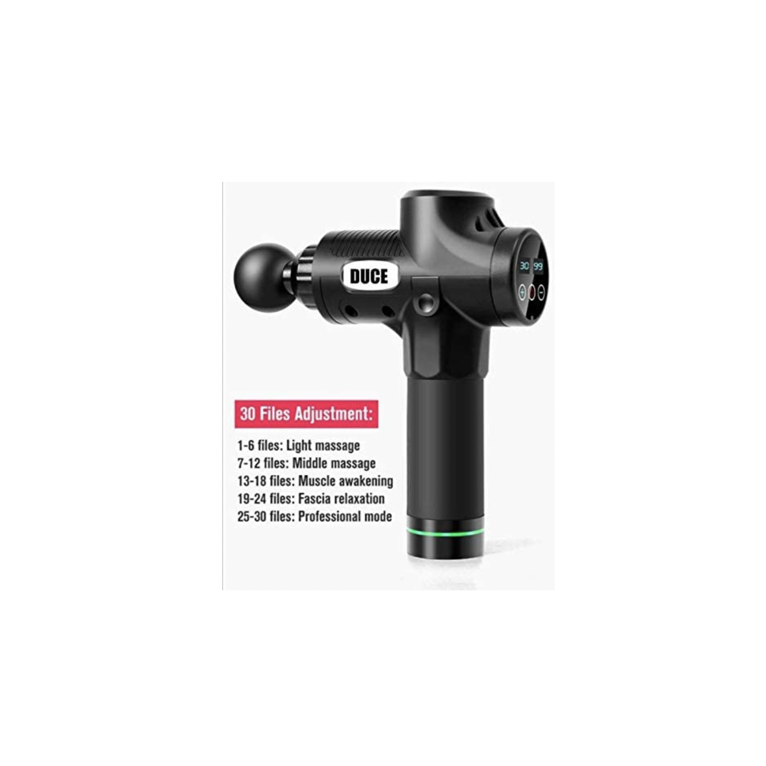 Duce Alpha, Pistolet de massage musculaire, Masseur à percussion des tissus profonds - Grise