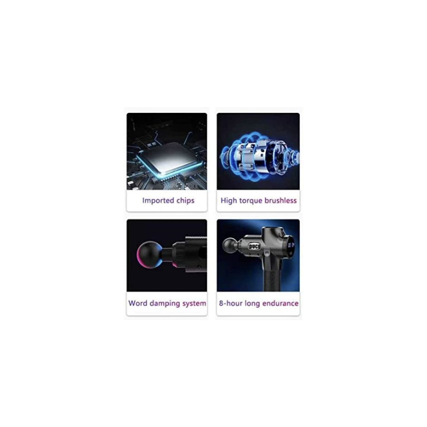 Duce Alpha, Pistolet de massage musculaire, Masseur à percussion des tissus profonds - Grise