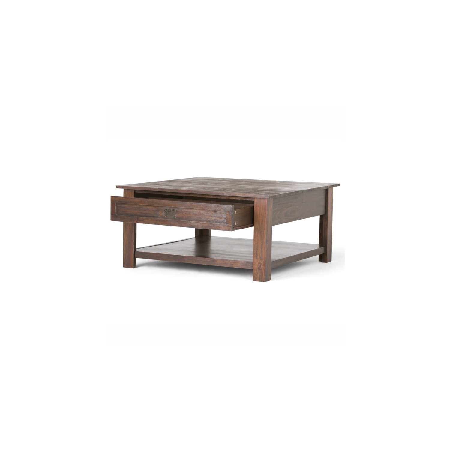 Atlin Designs Coffee Table in Distressed Charcoal Brown