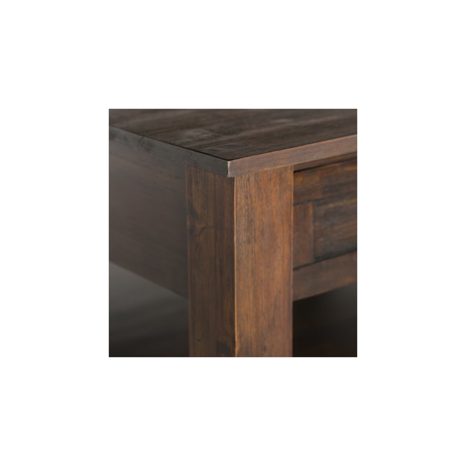 Atlin Designs Coffee Table in Distressed Charcoal Brown